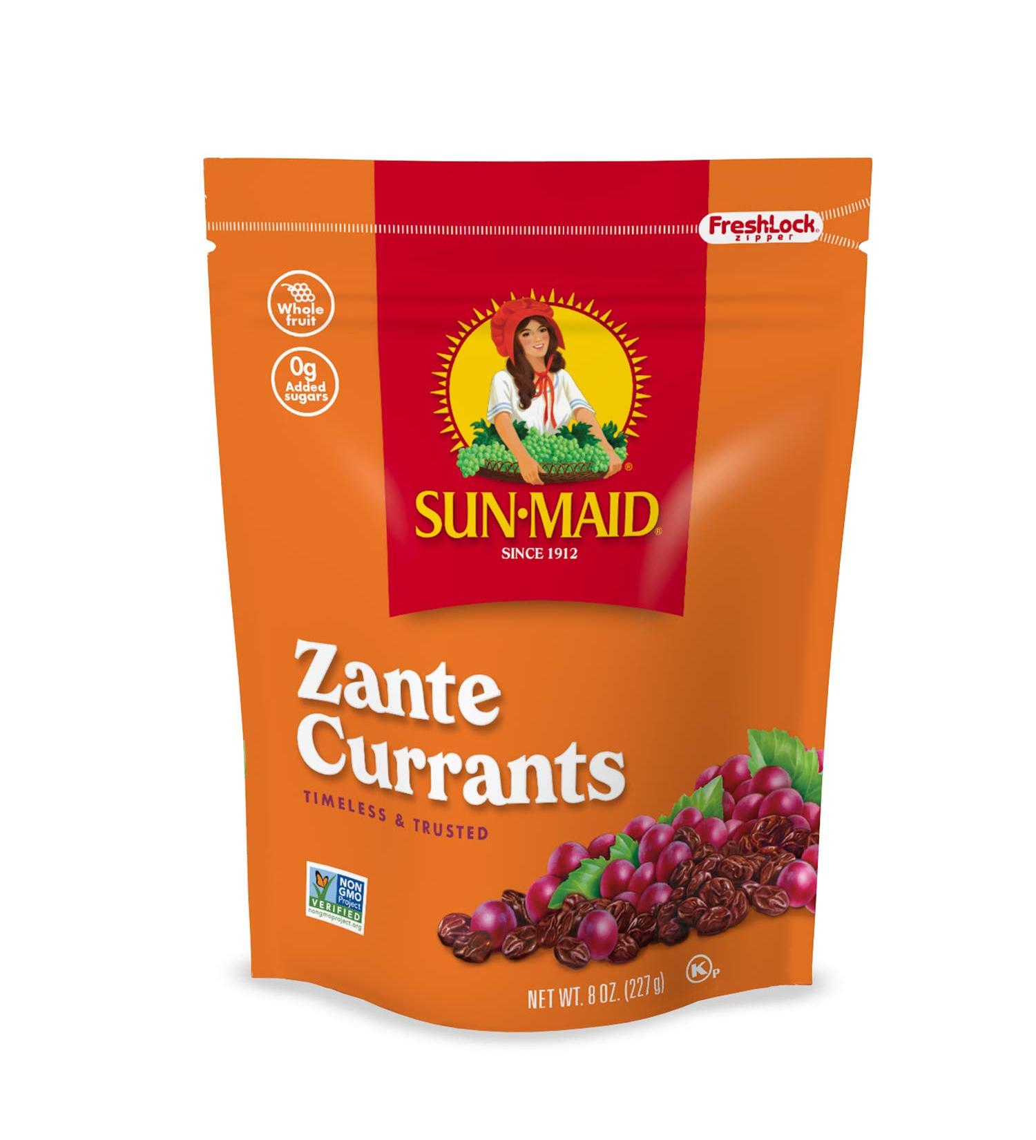 Sun-Maid California Zante Currants 8 oz Snack Bags - Whole Natural Dried Fruit - Non-GMO, Vegan, Vegetarian - Pack of 1 - Buy Online on GoSupps.com