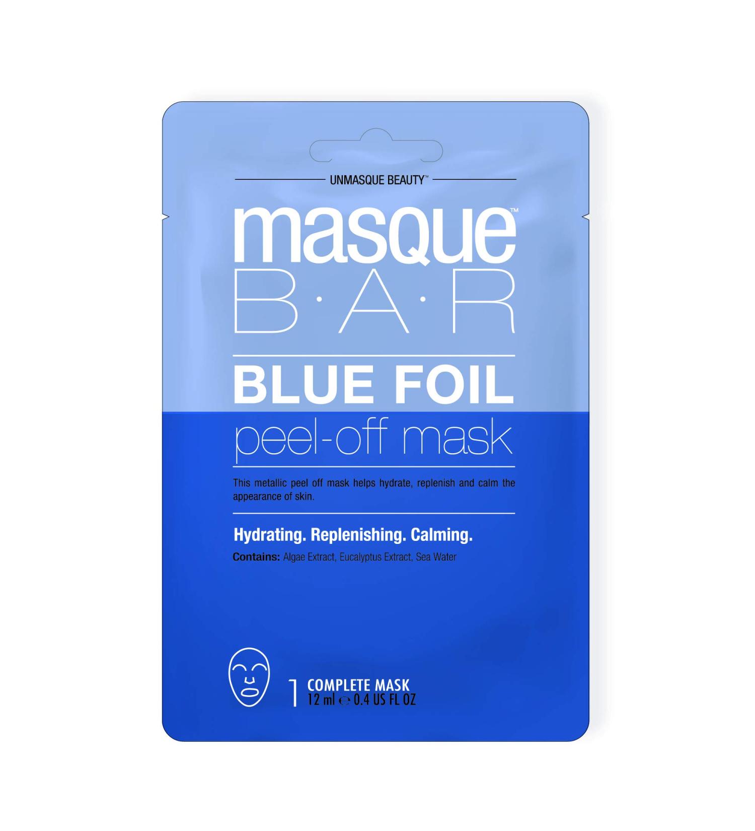 masque BAR Blue Foil Peel Off Mask 6 Count - Deep Cleansing and Hydrating Formula - Buy Online on GoSupps.com