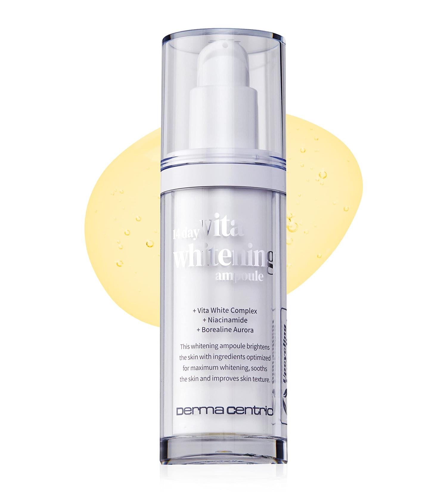 DERMACENTRIC 14-Day Vita Facial Ampoule Vegan Korean Skincare Serum with Niacinamide & Glutathione for Radiant Balanced-Looking Skin (1.01 fl oz) - Buy Online on GoSupps.com