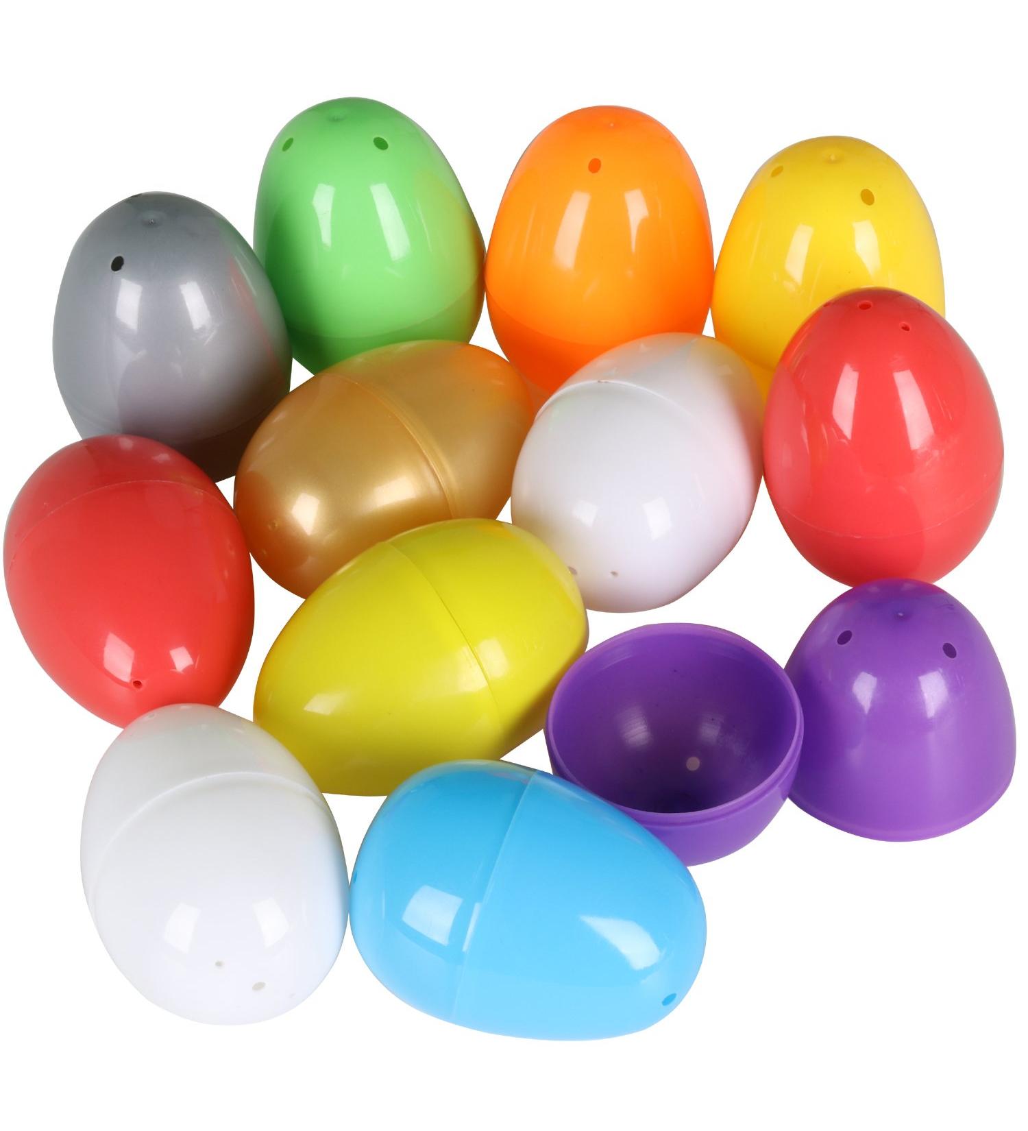 Buy TRIXES Pack of 12 Colorful Empty Easter Eggs - Fill Your Own Surprises - International Shipping Available - Buy Online on GoSupps.com