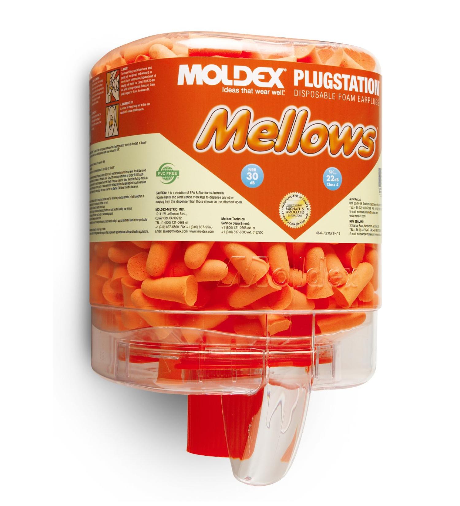 Moldex M6846 Mellows Plugstation  Foam  NRR 30 (250 per Dispenser)
