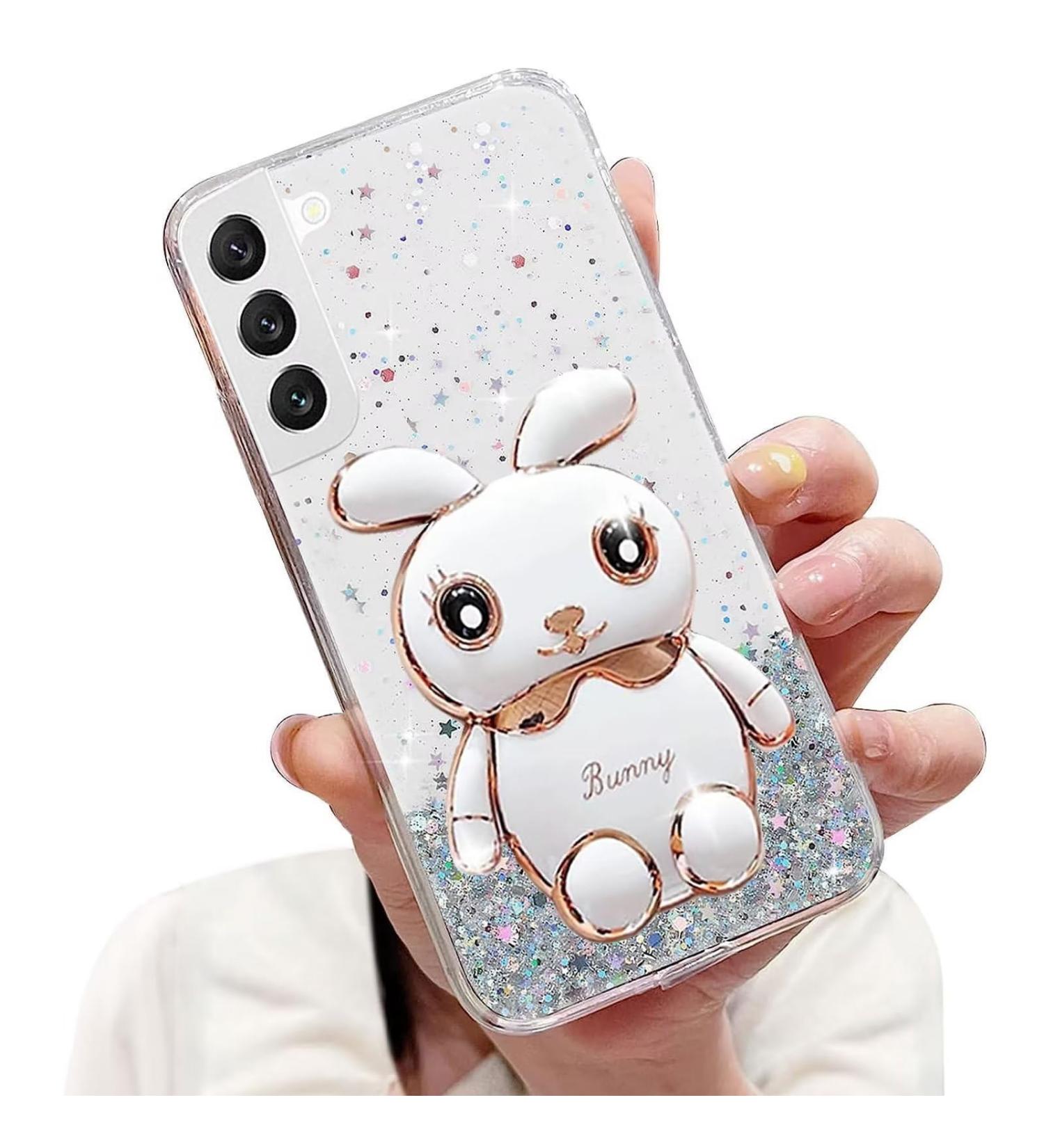 Tivenfezk Nadoli for Samsung Galaxy S23 - Glitter Rabbit Soft Silicone Case with Hidden Stand | Transparent Protective Cover - Buy Online on GoSupps.com