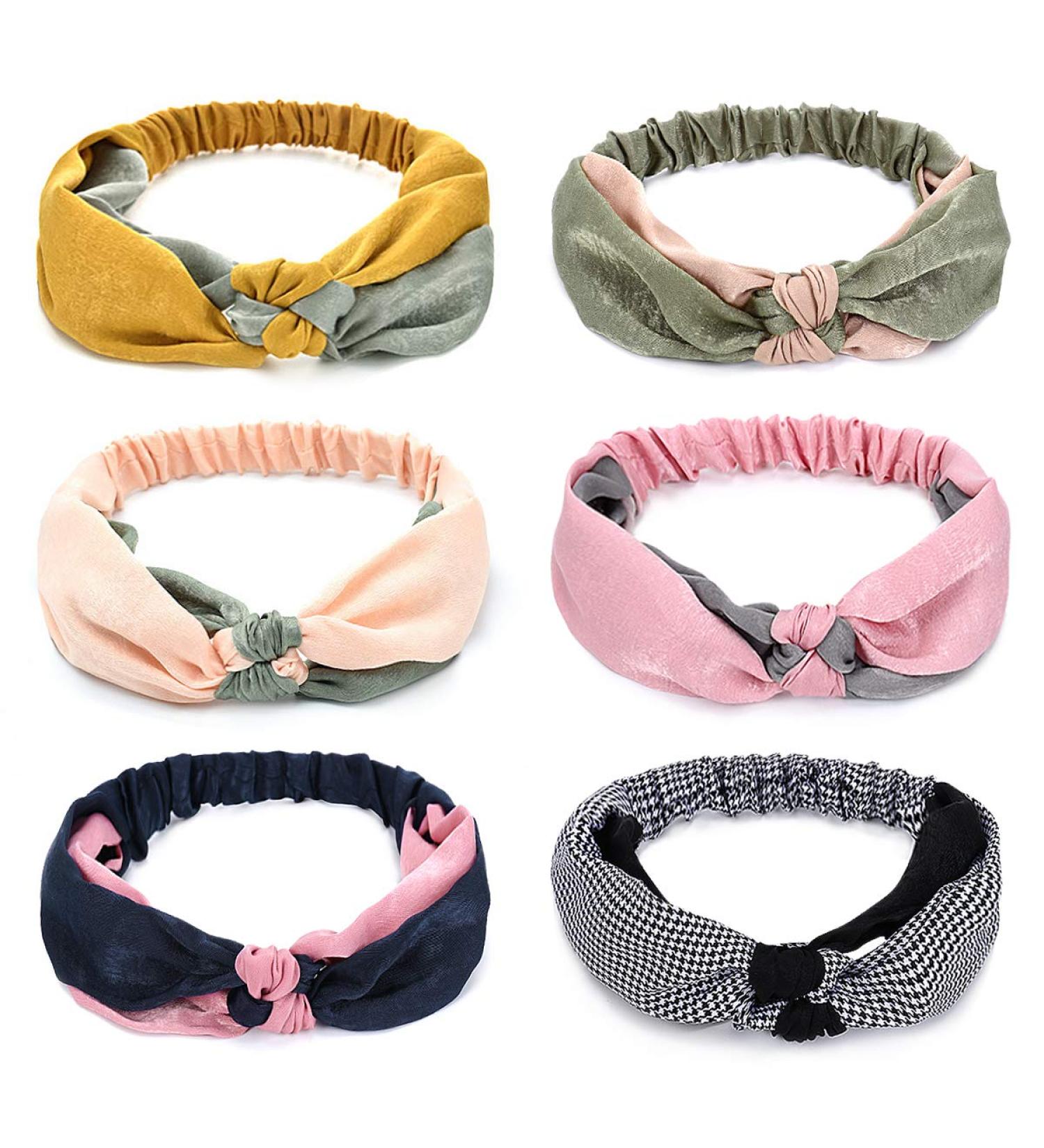 Buy Lades Direct Women's Hair Ties - Vintage Twist Knot Headbands & Bow Hair Accessories | Sporty Elastic Turbans | Beautiful Black Hair Bands for All Hairstyles - Buy Online on GoSupps.com