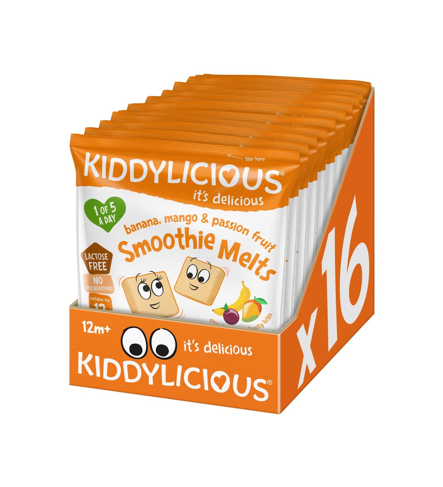 Kiddylicious Mango Banana and Passion Fruit Smoothie Melts 6g (Pack of 16) - Buy Online on GoSupps.com