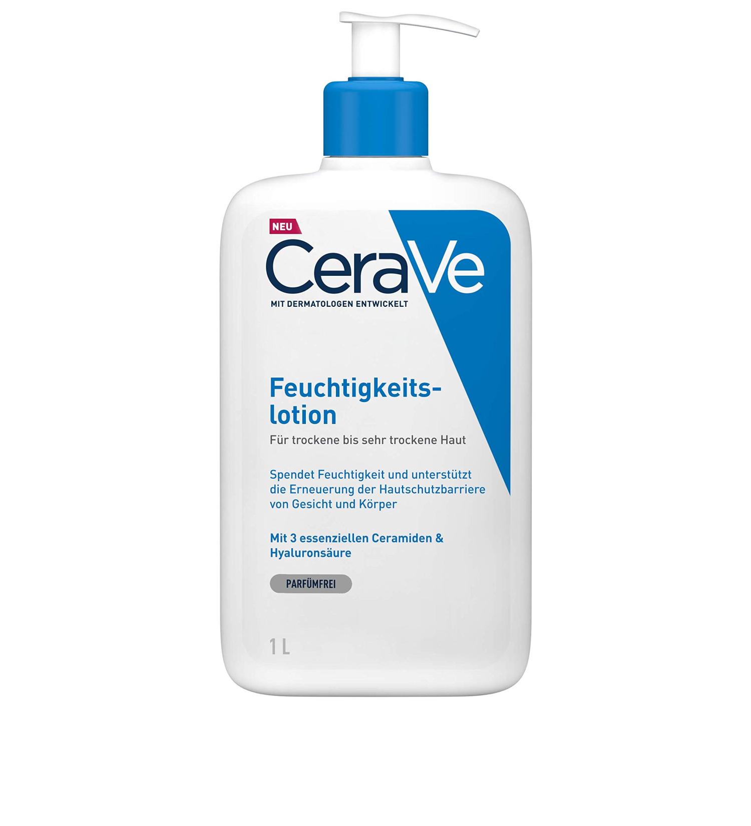 CeraVe Moisturizing Lotion 1L - Hydrating Body Cream (Pack of 1) - Buy Online on GoSupps.com