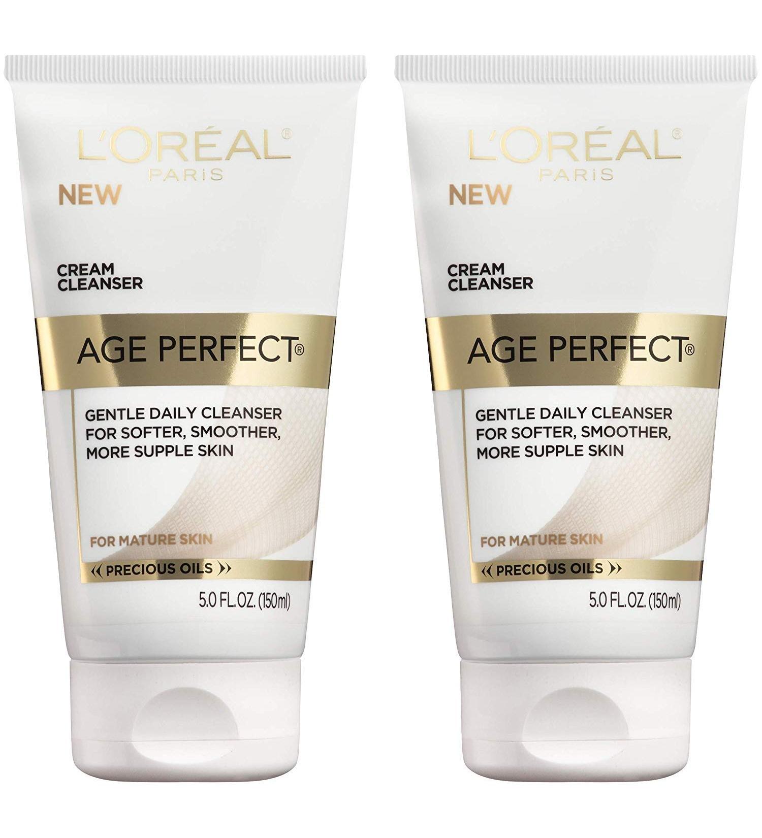 L'Oreal Paris Age Perfect Cream Cleanser 2 x 5 Fl Oz - Pack of 2 - Buy Online on GoSupps.com