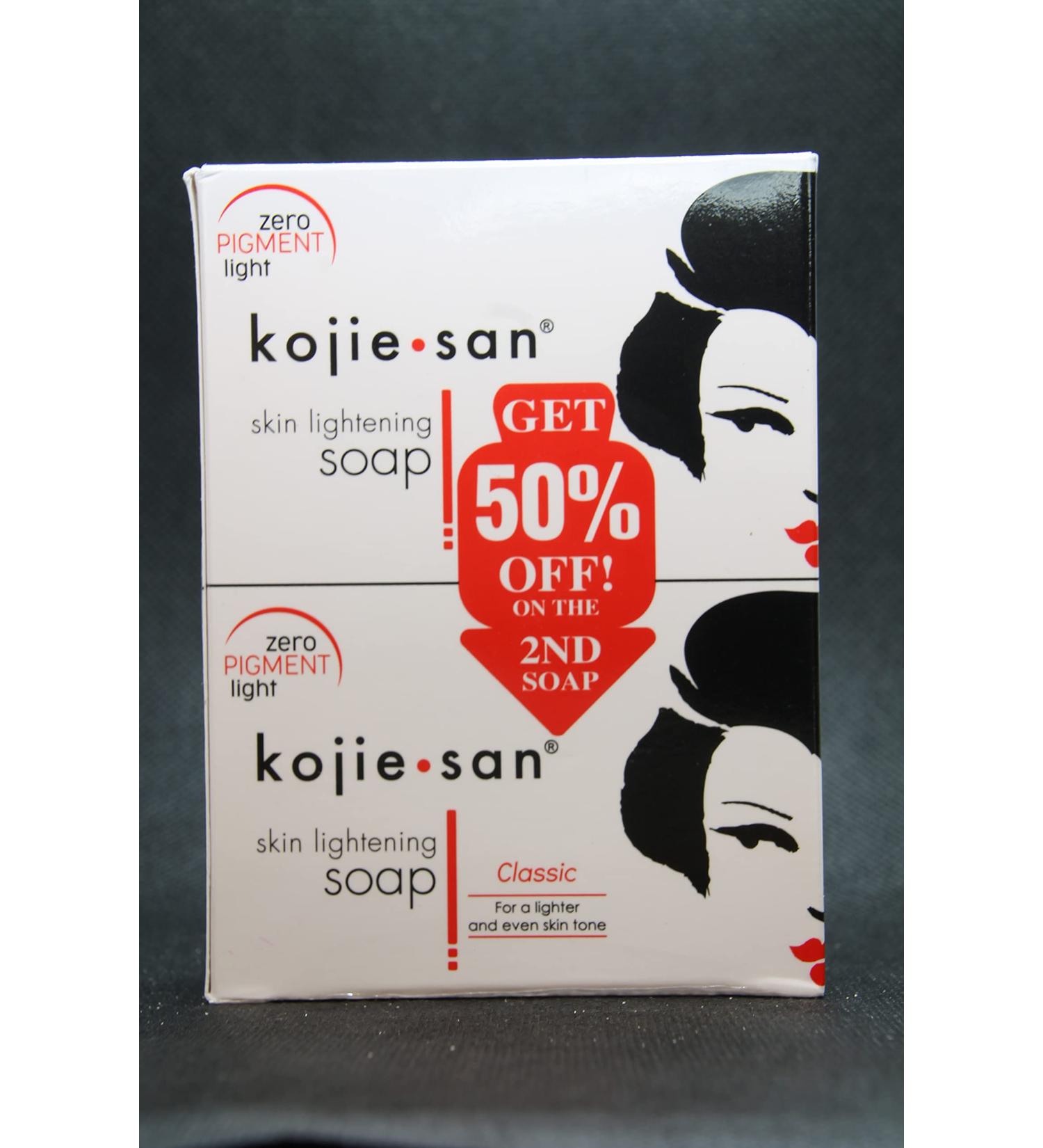 Kojie San 4 x Kojie San Skin Lightening Kojic Acid Soap 2 bars 135 g + 1 Youlooklight screen/phone cleaning cloth