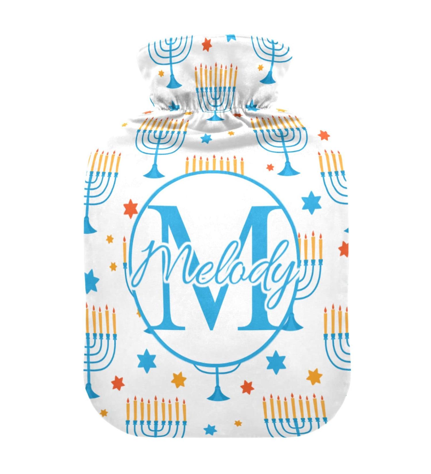 Personalized CHANUKKA Symbols Heat Bottle | Custom Hot Water Bottles for Pain Relief | 2L Hand & Foot Warmer for Sports Injuries - Buy Online on GoSupps.com