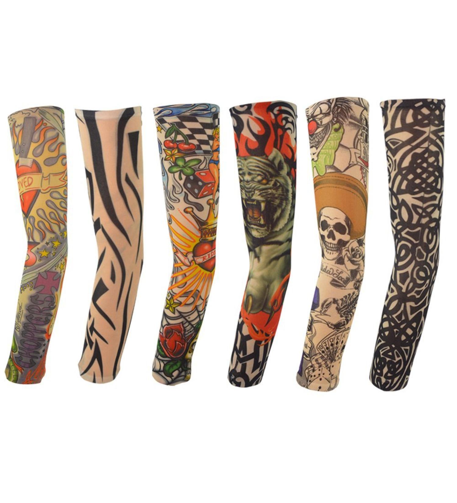 Hmxpls 6 Pcs Tattoo Compression Sleeve Set | Temporary Tattoo & Sunscreen Arm Covers - Buy Online on GoSupps.com