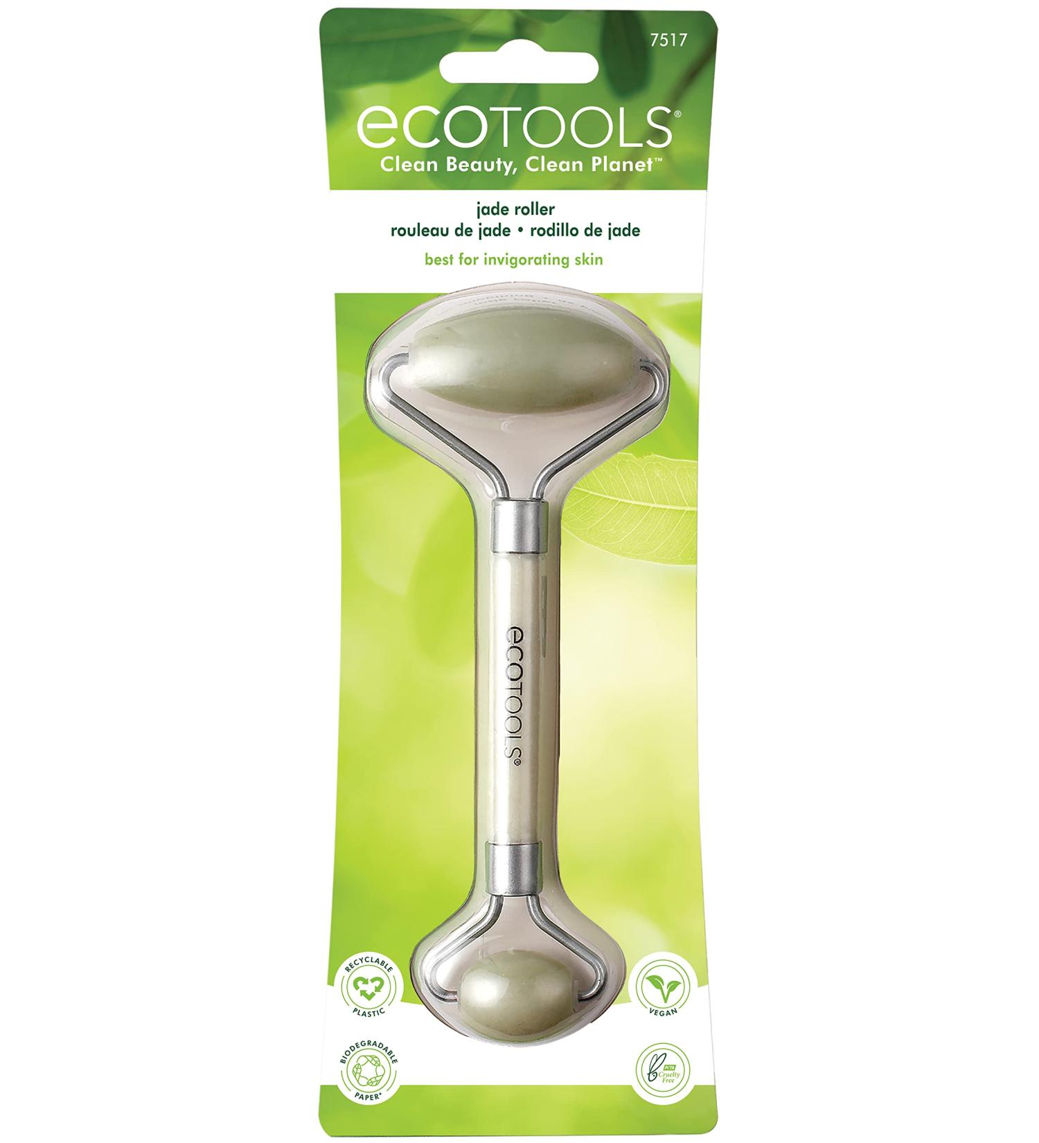 Ecotools Jade Face & Under Eye Roller - Smoothing & De-Puffing Skincare Tool - Buy Online on GoSupps.com