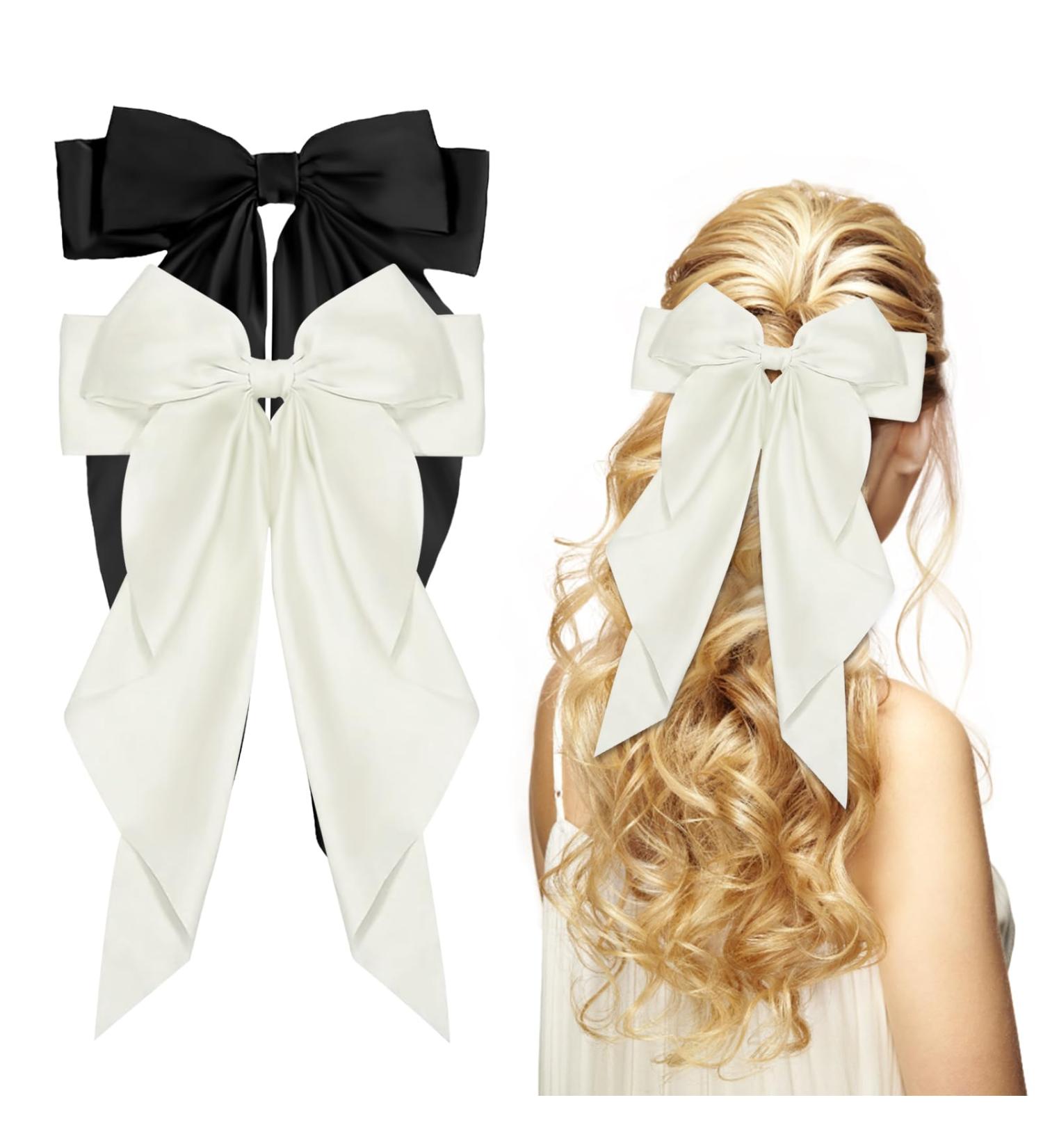 Acwoo Loop Hair Clip | 90s Satin Hair Loops for Girls & Women | Perfect for Halloween Christmas Parties & Dances - Buy Online on GoSupps.com