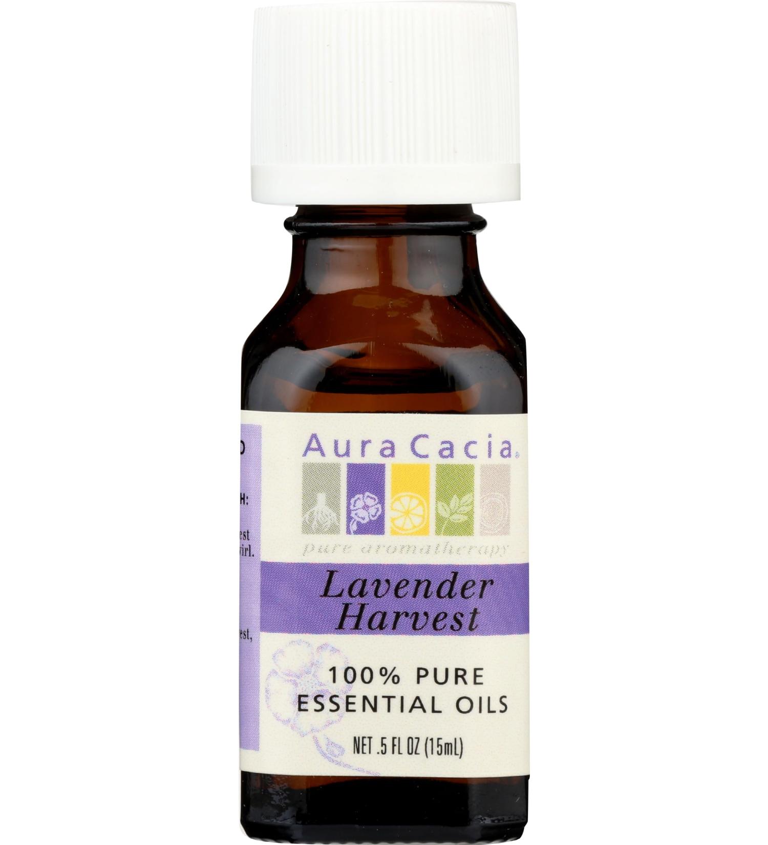 Aura Cacia Lavender Harvest Blend Essential Oil Vegan 0.5 Fluid Ounces (Pack Of 1)
