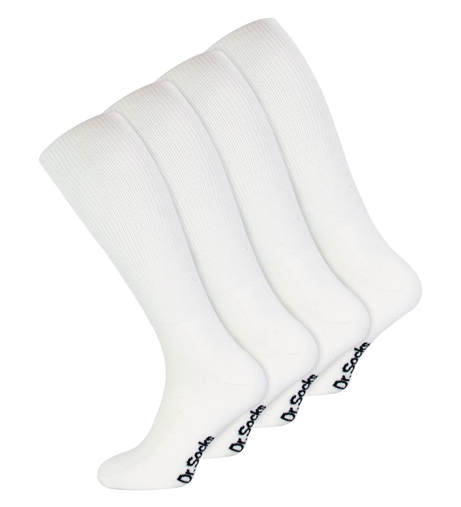 Dr. Socks Bamboo Knee High Diabetic Socks - Extra Wide Non Elastic 13-15 White - Buy Online on GoSupps.com