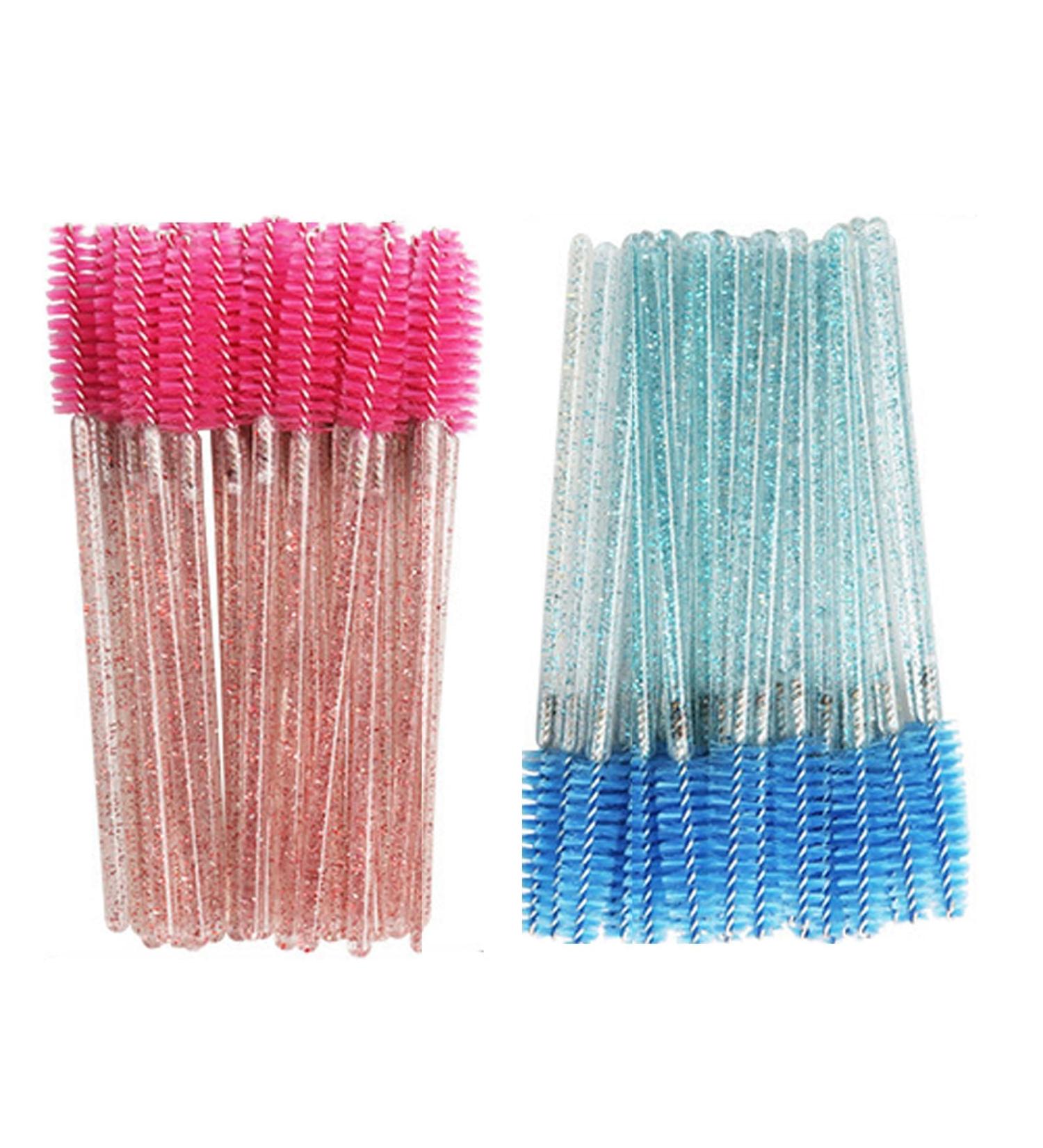100 Pack Mascara Wands Disposable Eyelash Mascara Eyebrow Brushes Applicator Makeup Cosmetic Brush for Eyelash Extensions Mascara Use(blue ose red) - Buy Online on GoSupps.com