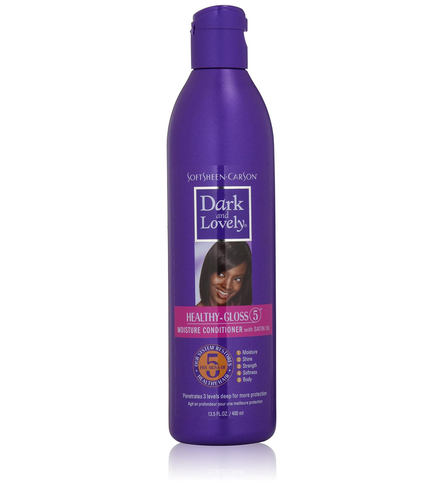 SoftSheen-Carson Dark and Lovely Healthy-Gloss 5 Moisture Conditioner with Satin Oil 13.5 fl oz 13.5 Fl Oz (Pack of 1)