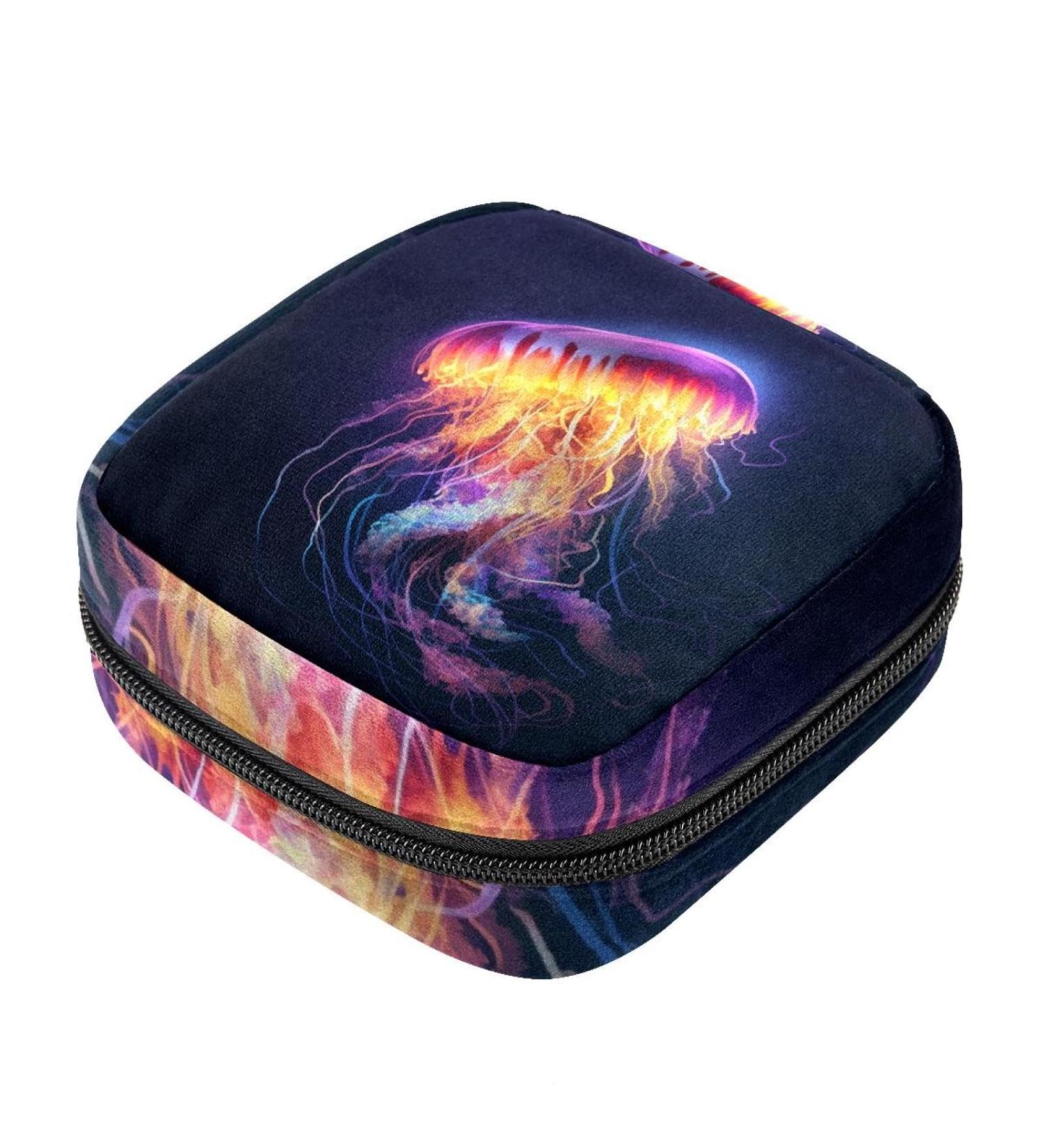 Jellyfish Sanitary Napkin Storage Bag - Portable Menstrual Pad Holder for Women - Multicolored 09 - Buy Online on GoSupps.com