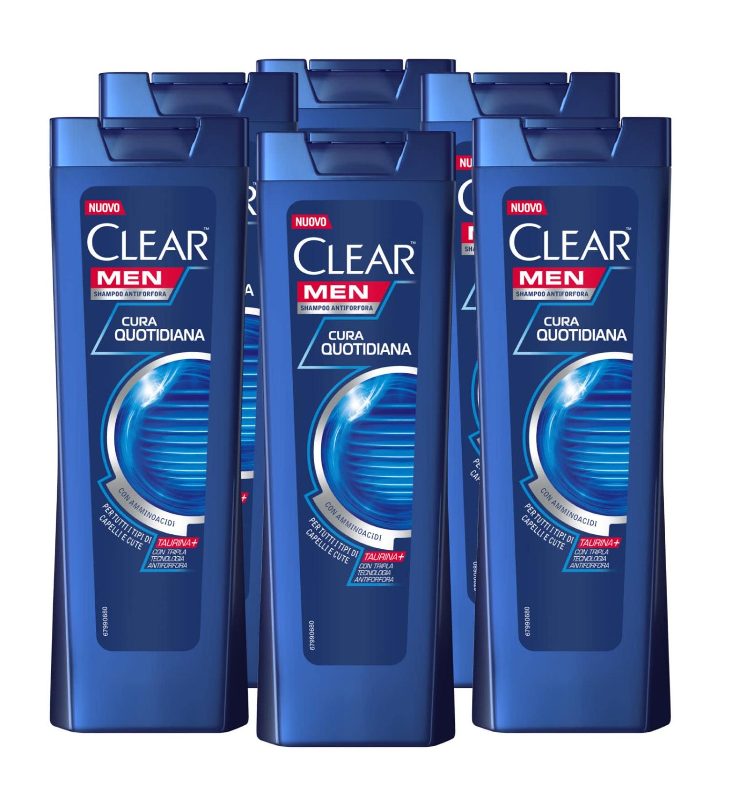 Clear Pack of 6 x 225ml bottles for men with amino acids