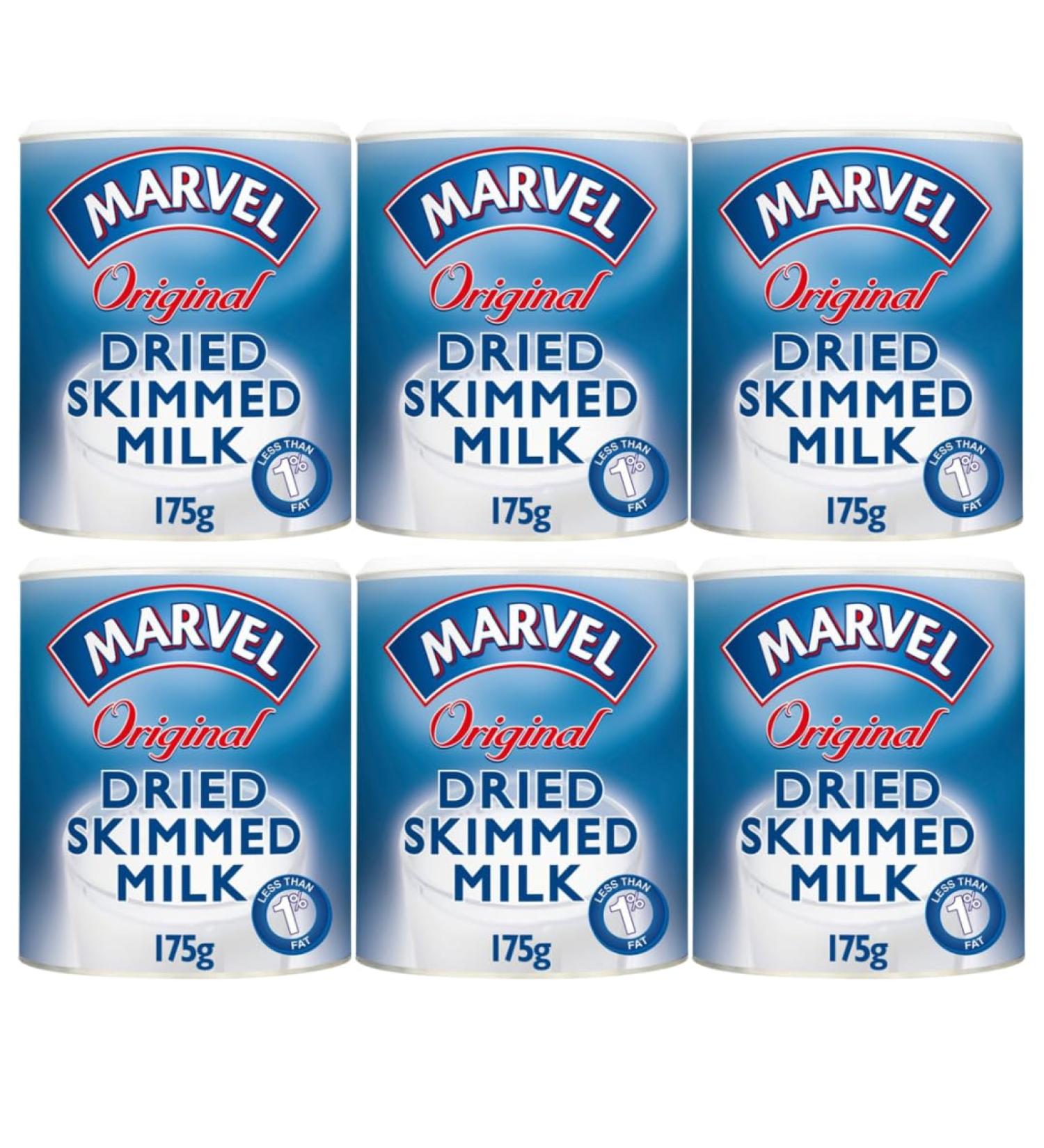 Skimmed Milk Bundle Consisting of Marvel Original Dried Skimmed Milk 175g (6 Pack)