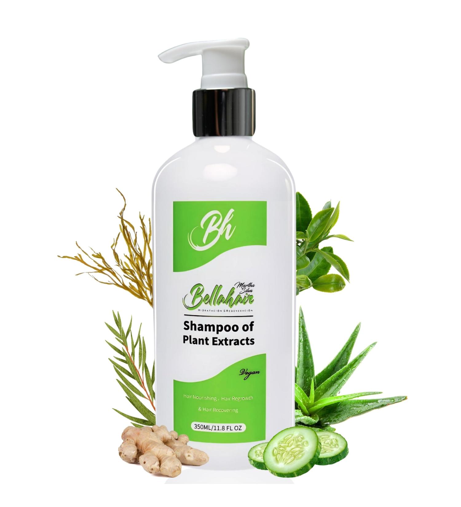 Bellahair Moisturizing Shampoo - Sulfate Free Organic Color Safe for Dry Damaged Hair | Hydrate Volumize & Restore Shine - Buy Online on GoSupps.com