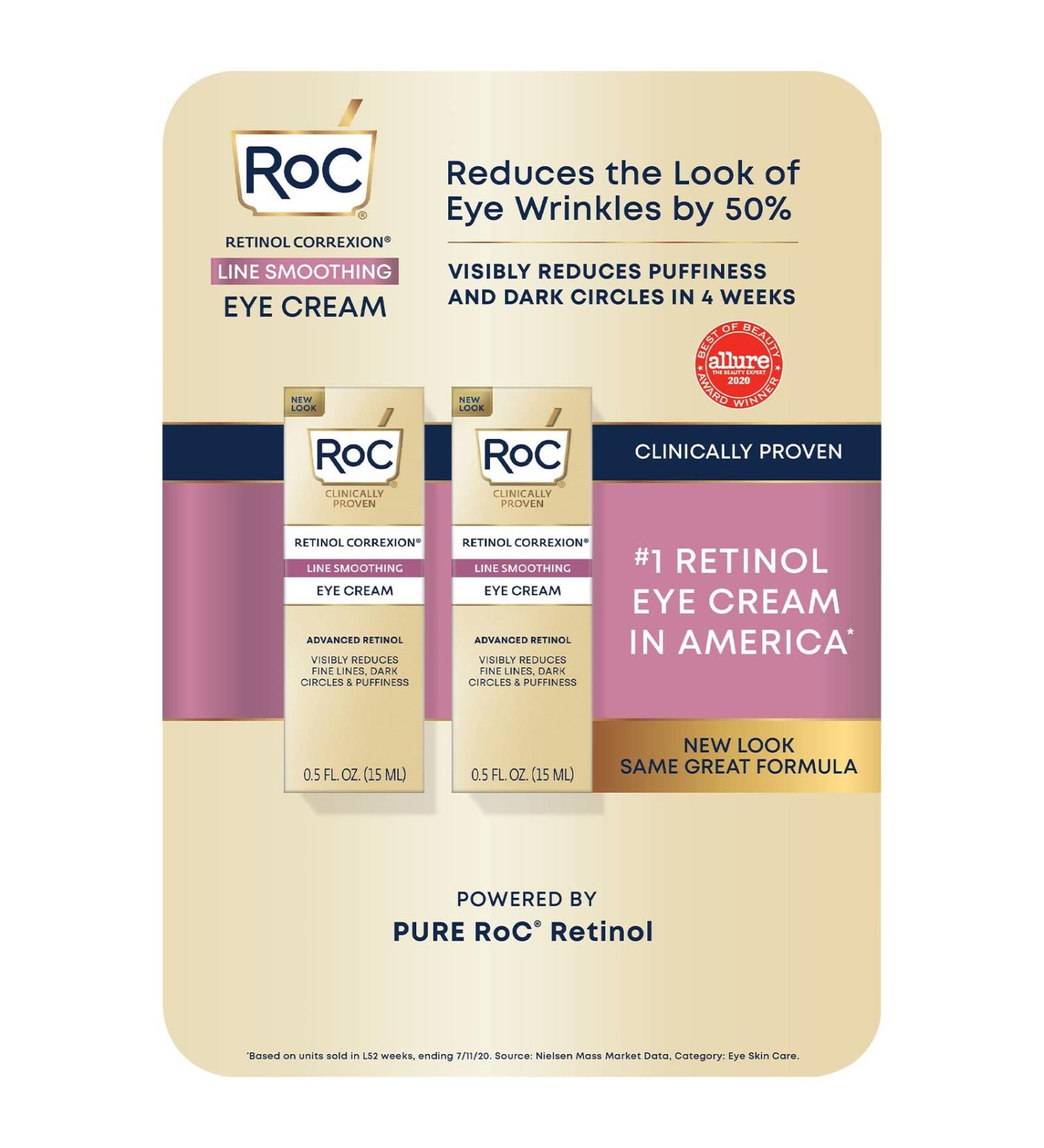 RoC Retinol Correxion Eye Cream 2-pack 0.5 oz (15ml) each 0.5 Fl Oz (Pack of 2)