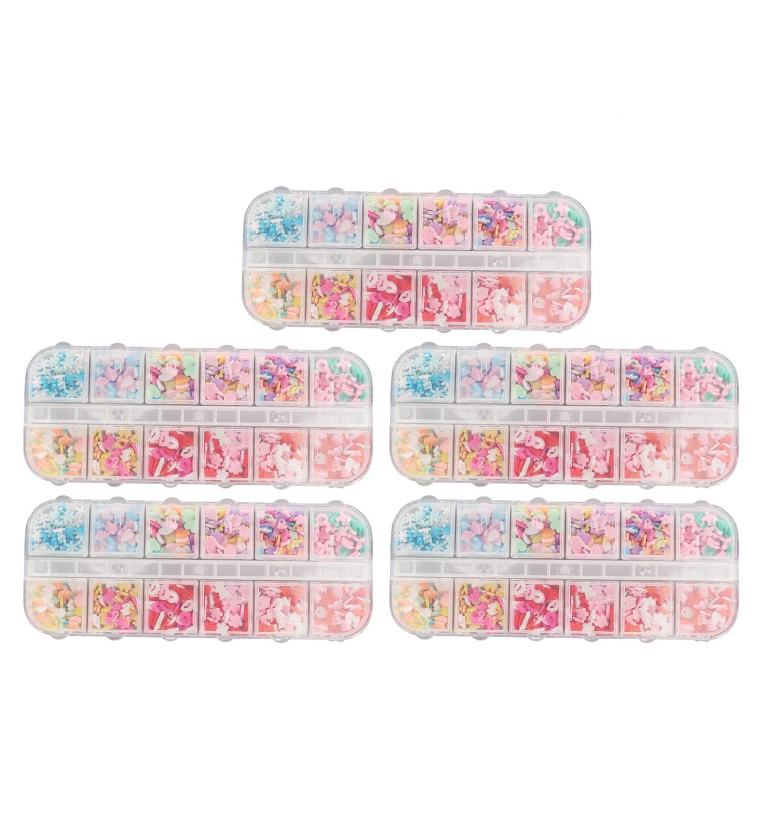 Nail Art Decal 12 Types 5 Boxes Wide Application Rubber Nail Art Decoration for Salon - Buy Online on GoSupps.com