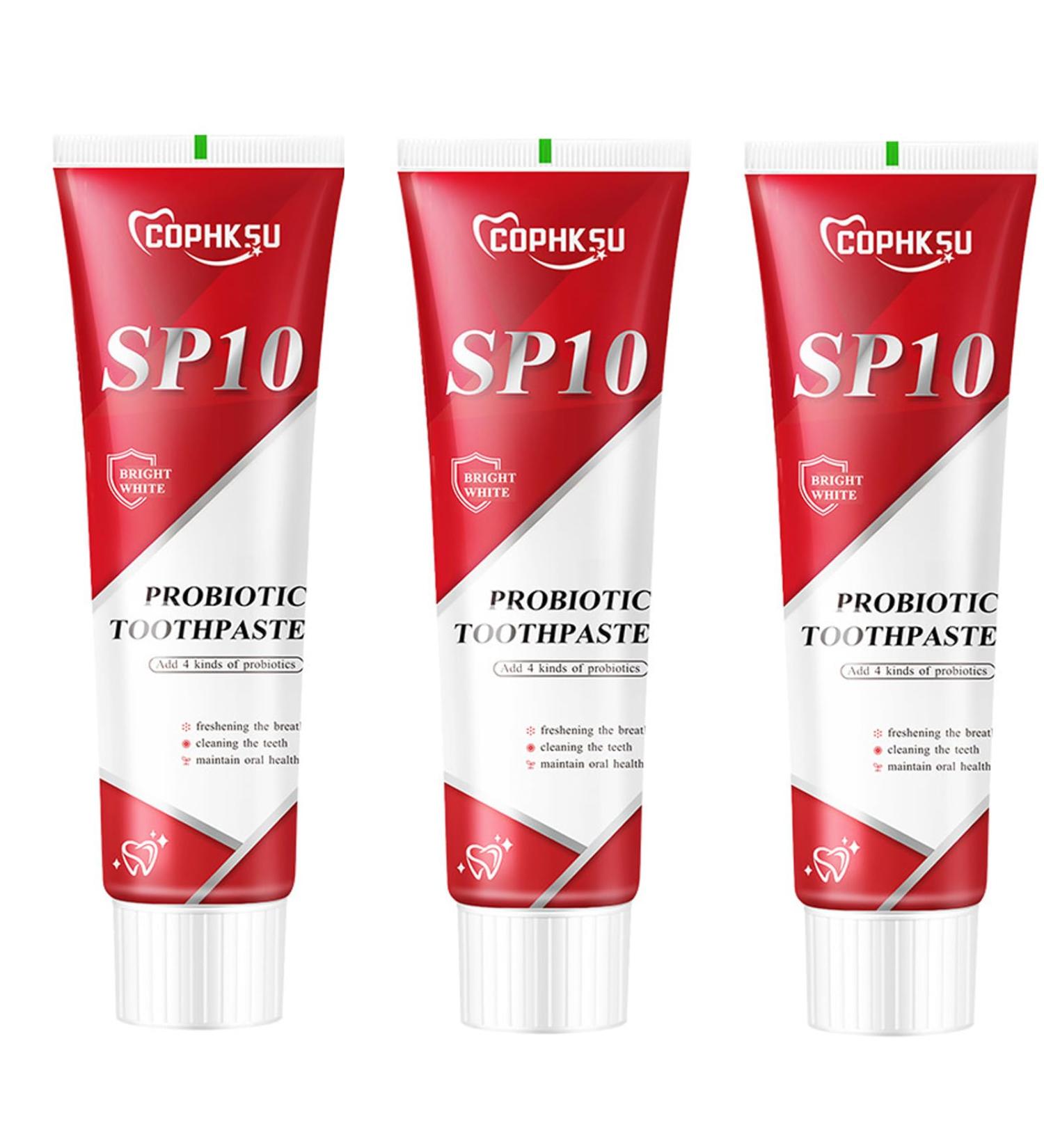 Cophksu Sp10 Probiotic Toothpaste Sp10 Ultra Whitening Toothpaste Super Probiotics Whitening Toothpaste Lightening SP-10 SP 10 Toothpaste (3 pcs) - Buy Online on GoSupps.com