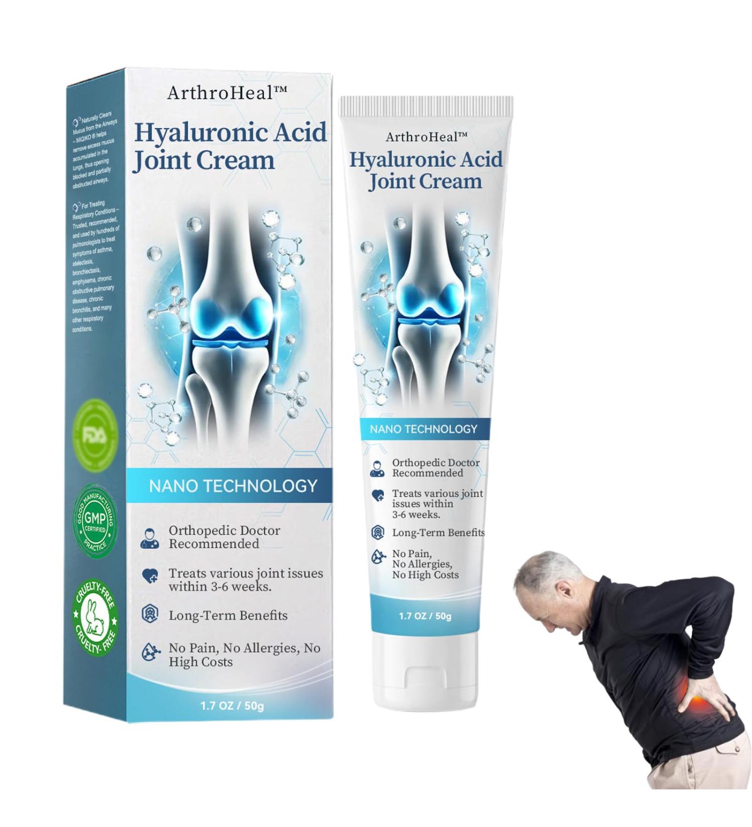 Luhaka ArthroHeal Hyaluronic Acid Joint R-epair Cream ArthroHeal Joint Cream Quickly relieve joint discomfort Quickly relieve joint discomfort suitable for joint activities throughout the body (1) - Buy Online on GoSupps.com