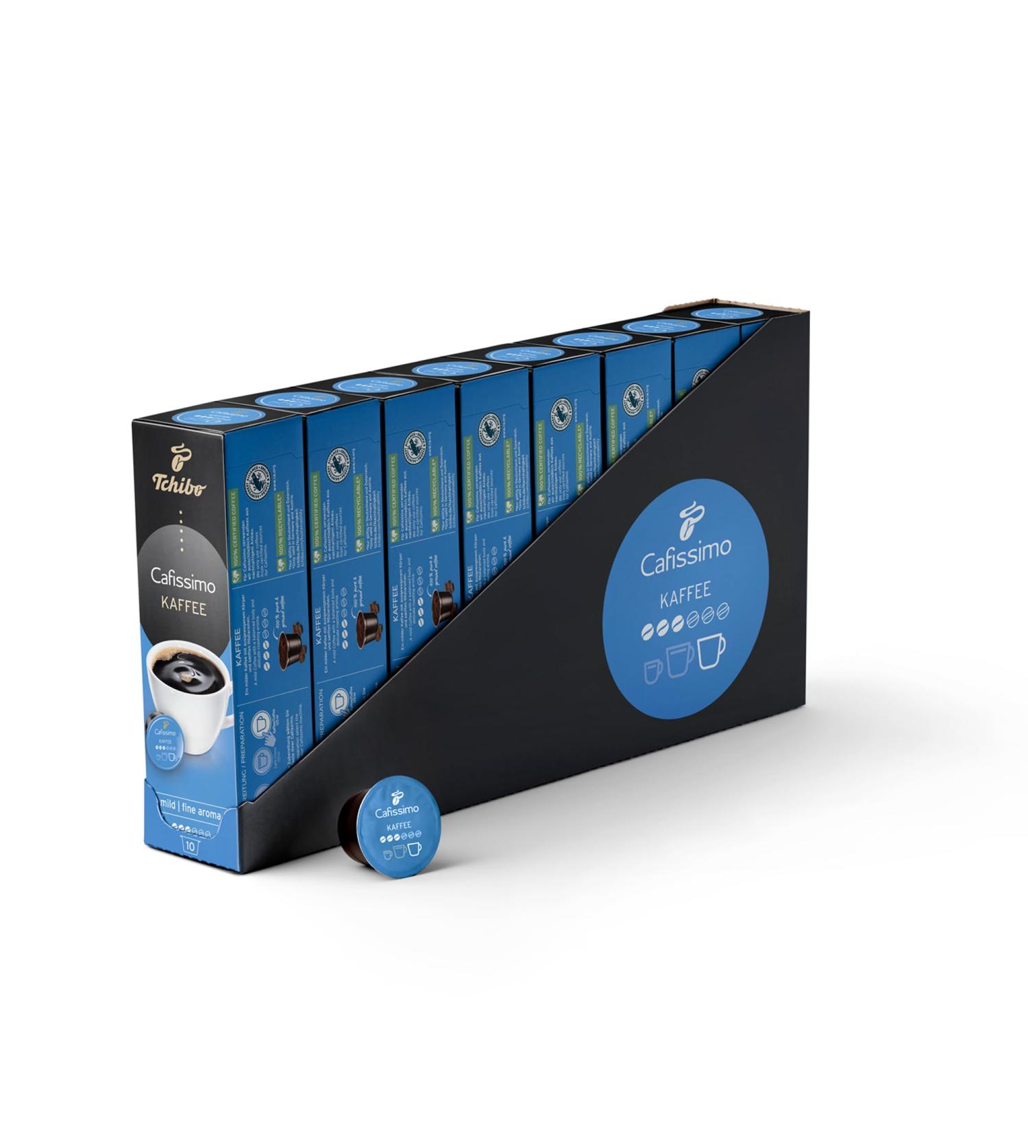 Buy Tchibo Cafissimo Mild Coffee Capsules - 80 Pieces | Sustainable & Fair Trade - Perfect Storage Box for Coffee Lovers - Buy Online on GoSupps.com