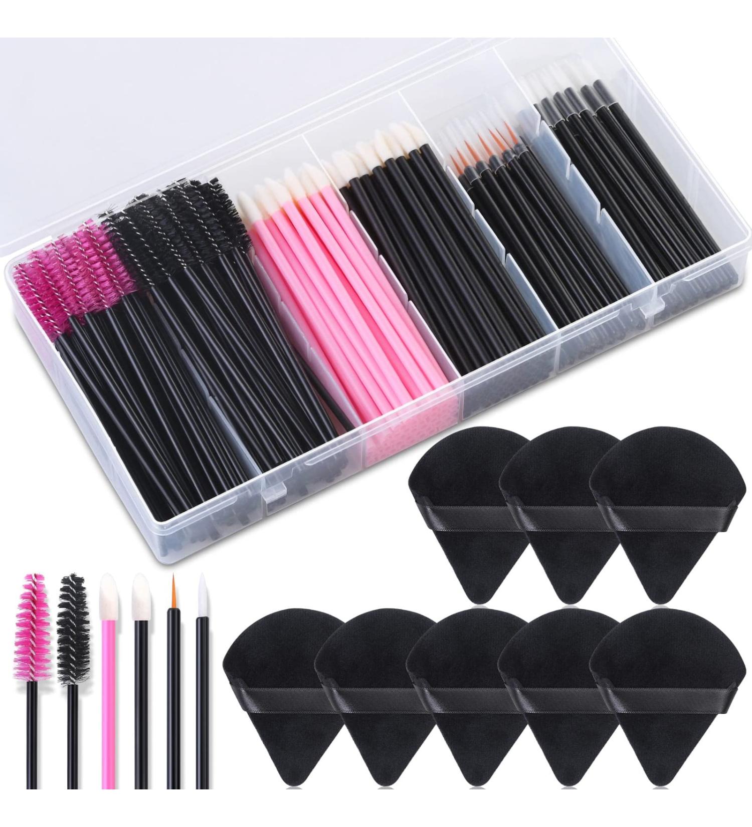 Eco-Friendly 248 Pc Disposable Makeup Applicator Kit with Triangle Puffs, Mascara Wands, Lip Applicators, Eyeliner Brushes - White | Ideal for Makeup Artists - Buy Online on GoSupps.com