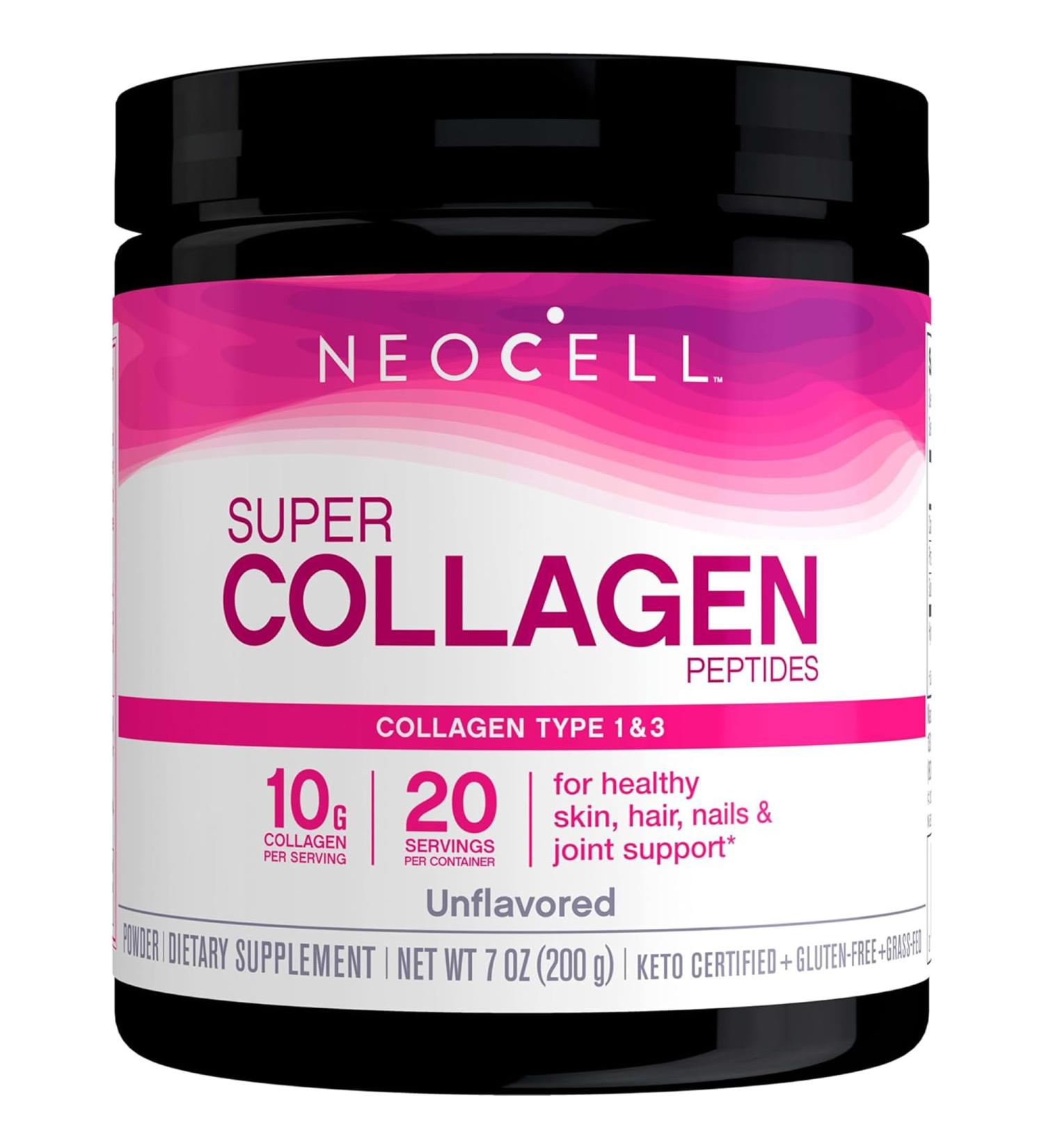  Neocell NeoCell Super Collagen Peptides Type 1 and 3 Collagen Peptides 200g Powder Gluten Free Soy Free Non-GMO - Buy Online on GoSupps.com