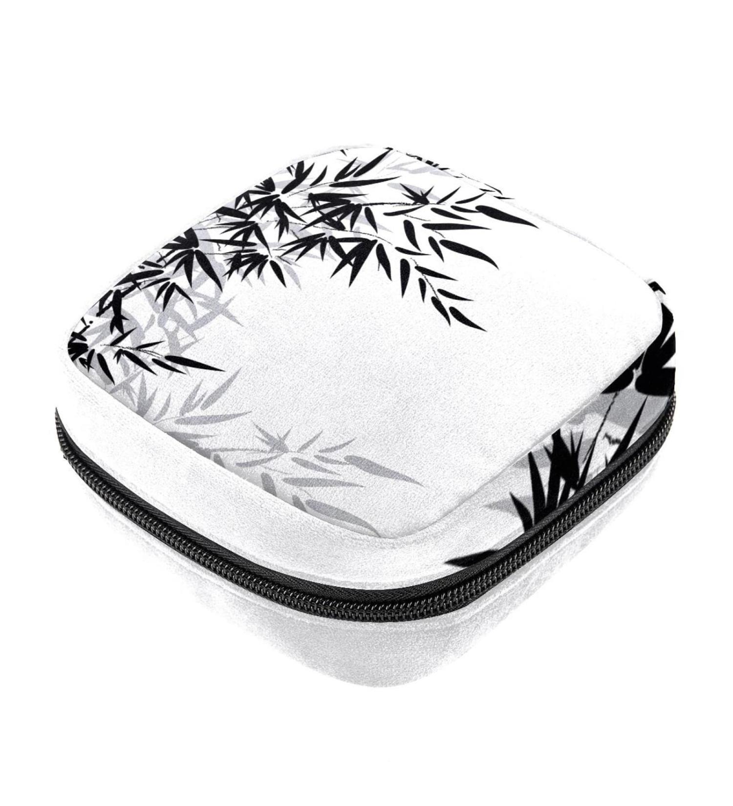 Eco-Friendly Bamboo Leaves Storage Bag for Women | Portable Menstrual Cup & Zipper Organizer for Teens & Girls - Buy Online on GoSupps.com