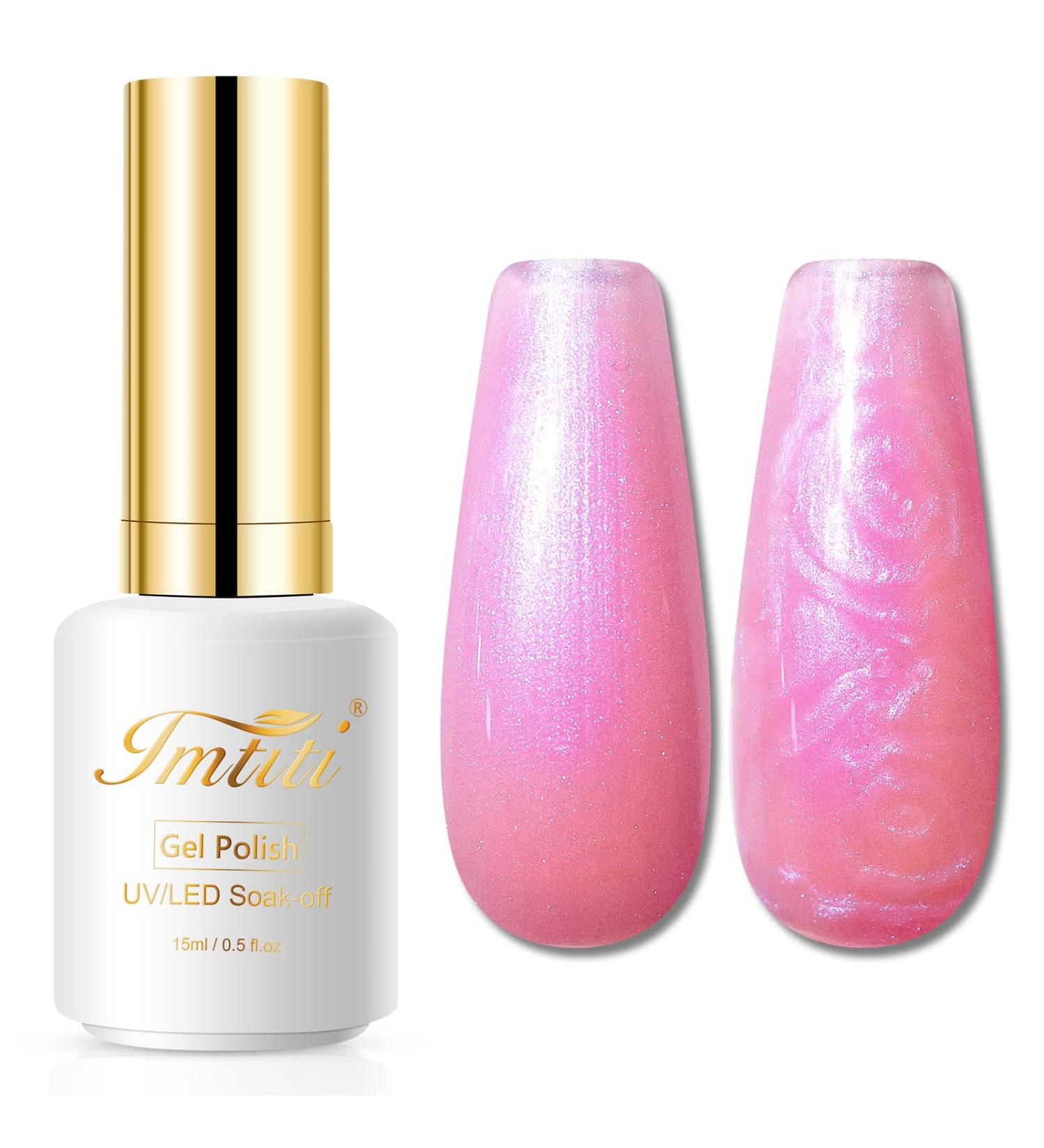 Imiti Pearlen Gel Nail Polish - 15ml Hot Pink Glitter & Shimmer Mermaid Gel for Stunning Nail Art | UV LED Home Manicure - Buy Online on GoSupps.com