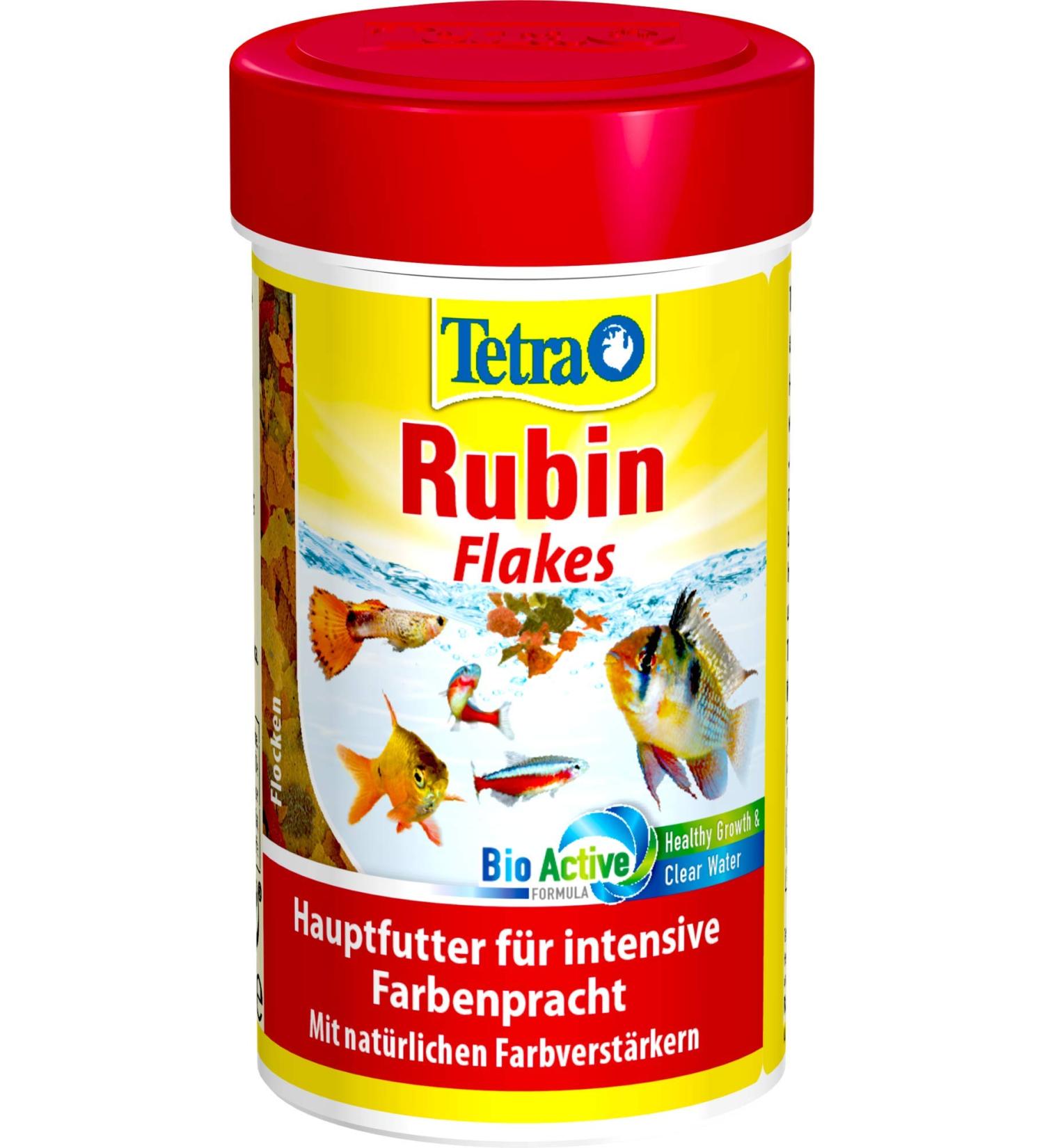 Tetra Rubin Flakes - Natural Color Enhancing Fish Feed | 100 ml Can | International Shipping Available - Buy Online on GoSupps.com