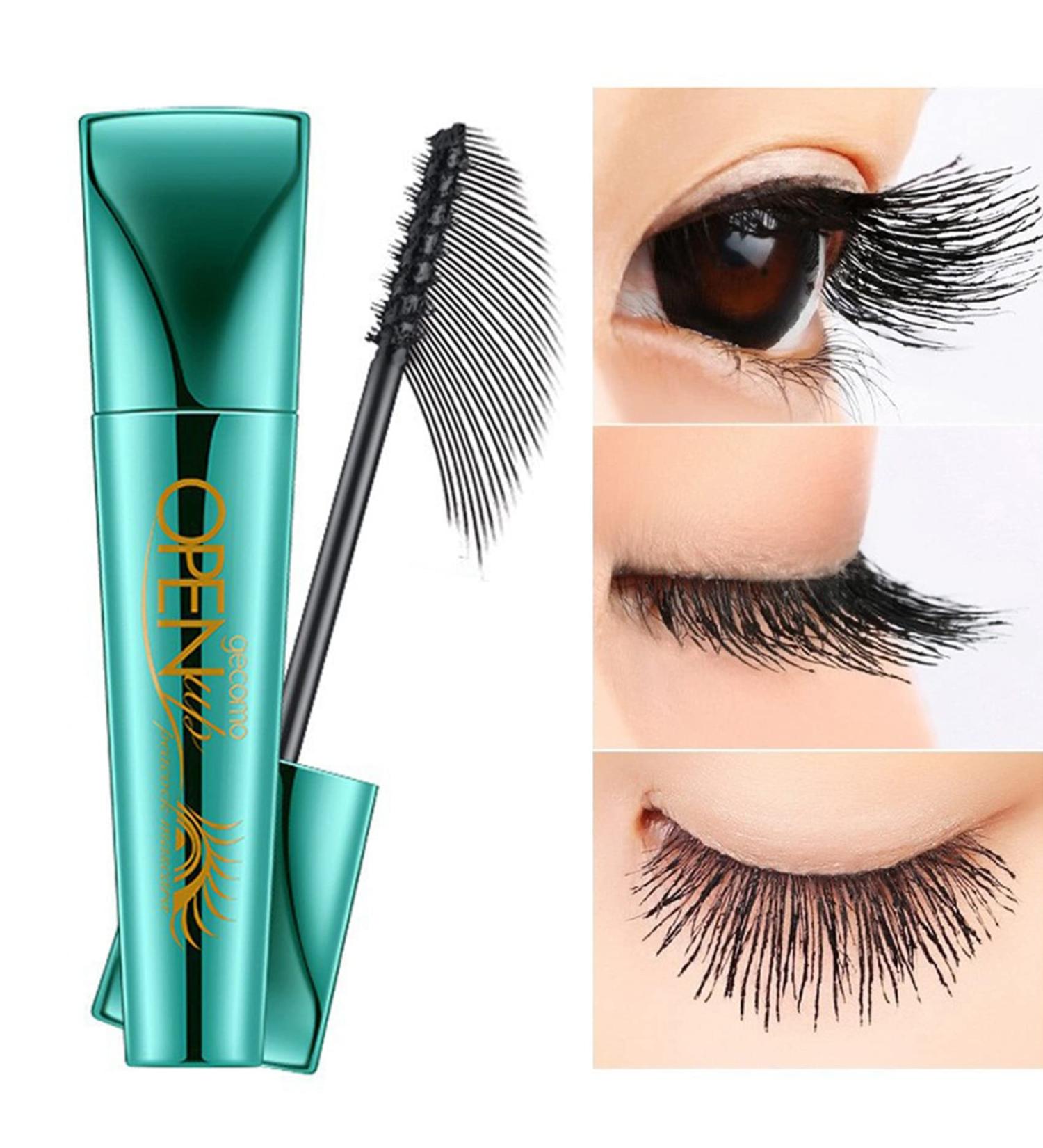 GECOMO 4D Waterproof Fiber Mascara Black Set - Long Lasting, Smudge-Proof Lash Enhancer with 360 Spiral Brush - Buy Online on GoSupps.com