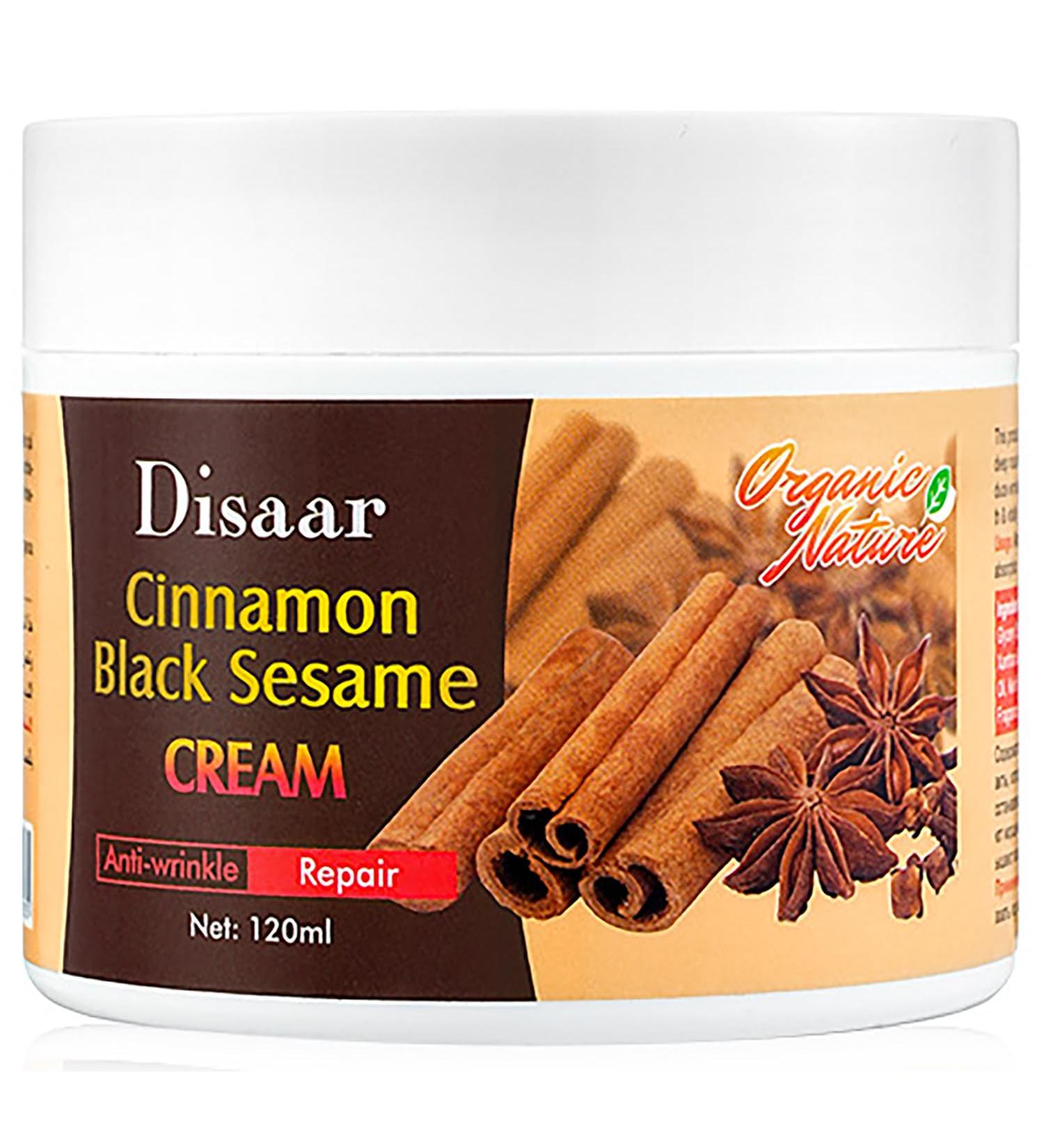 DISAAR Beauty Moisturizing Cream Cinnamon Black Sesame Restore Skin Vitality Smooth Minimize Pores Repair Anti-Wrinkle 120ml / 4.05fl.oz - Buy Online on GoSupps.com