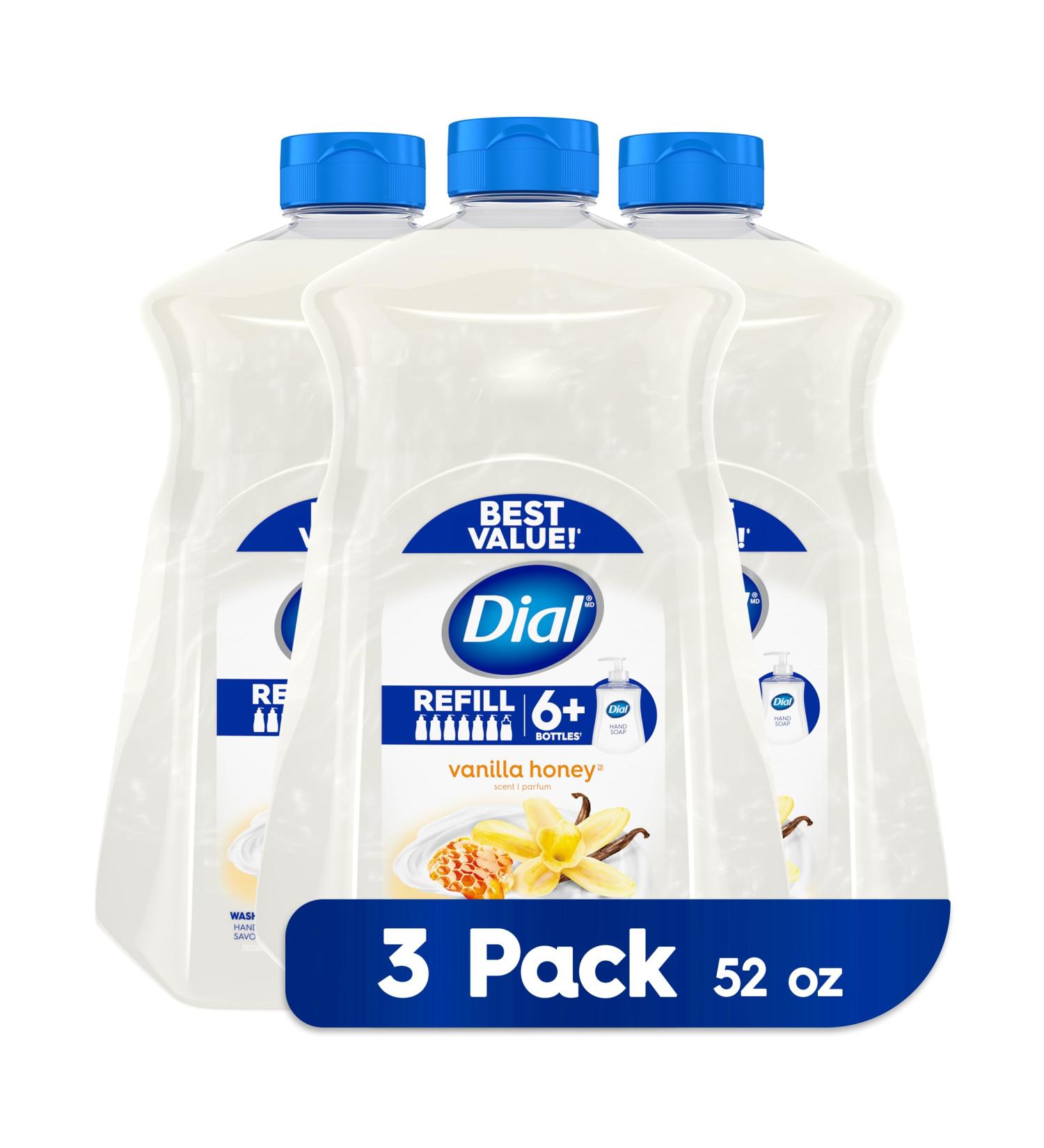 Buy Dial Liquid Hand Soap Refill - Vanilla Honey (Pack of 3) 52 Fl Oz | International Shipping Available - Buy Online on GoSupps.com