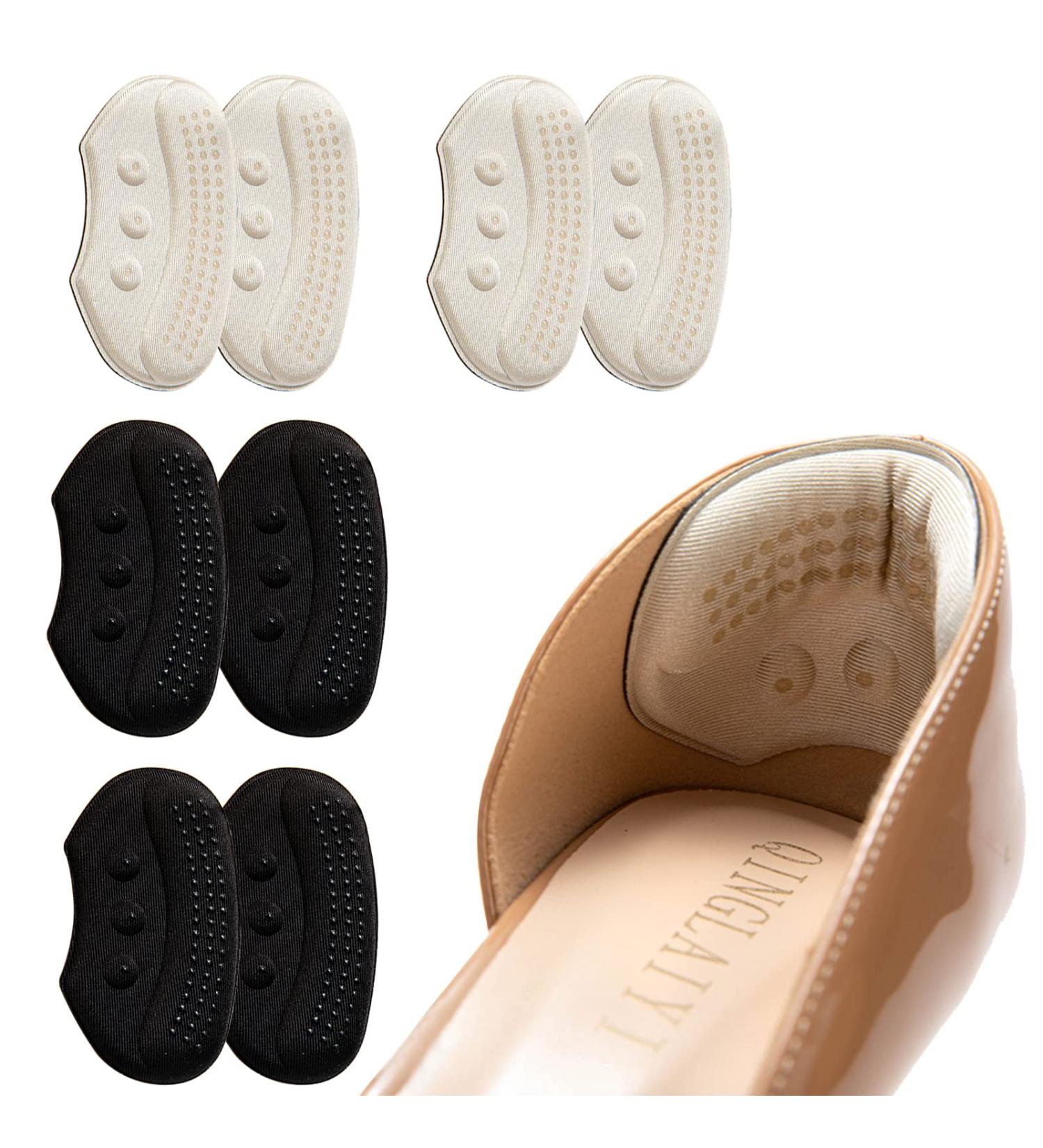 Heel Cushion Grip | Anti-Slip Pads for Shoes | 4 Pairs Self-Adhesive Insoles | Blister Protectors for Men & Women - Buy Online on GoSupps.com
