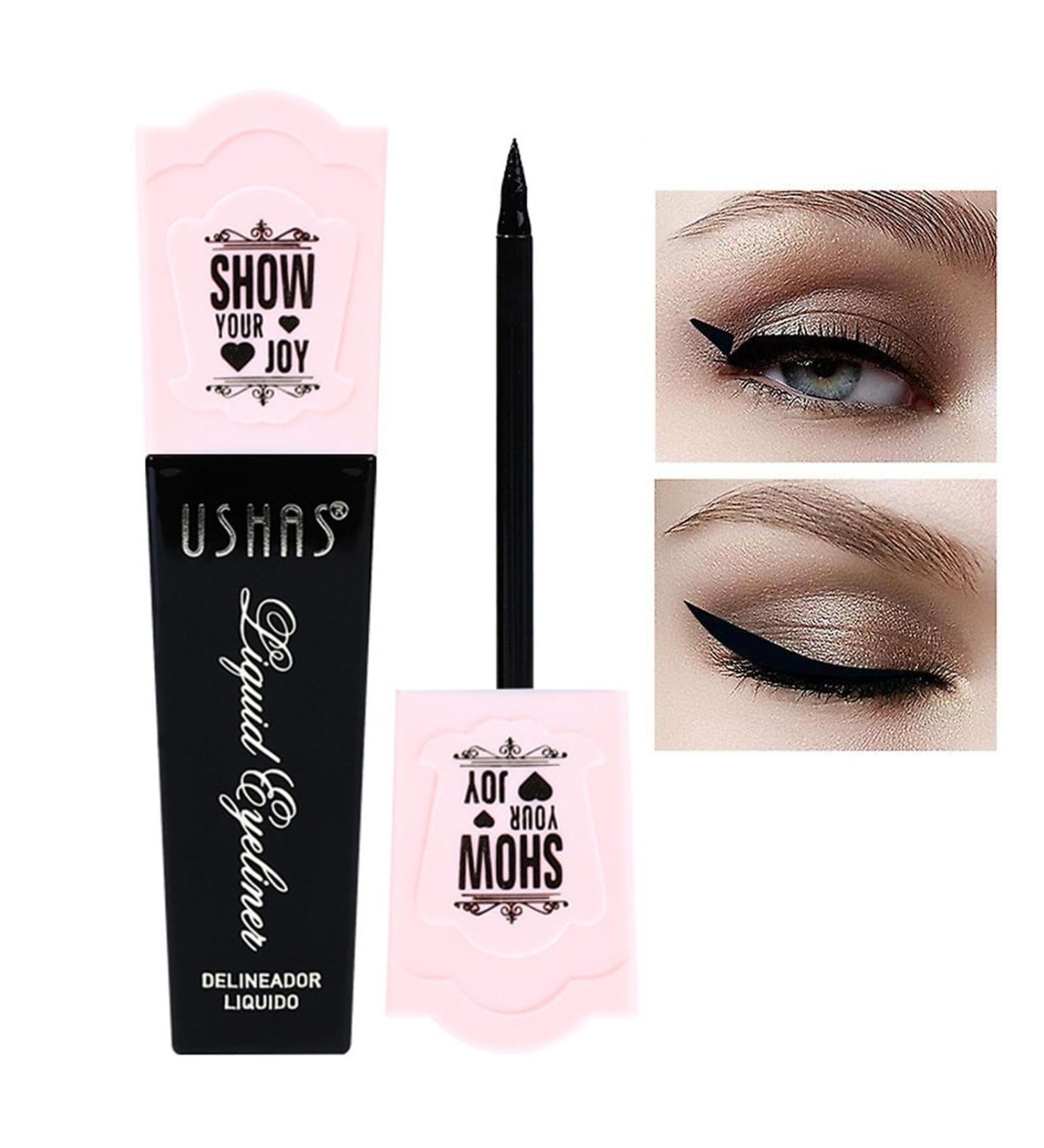 Liquid Eyebrow Pencil Black Double Headed Quick Drying Mascara Double-ended mascara eyeliner Easy Liquid No-Skip Eyeliner Fine Brush Eyeliner for Prom Travel Daily Life - Buy Online on GoSupps.com