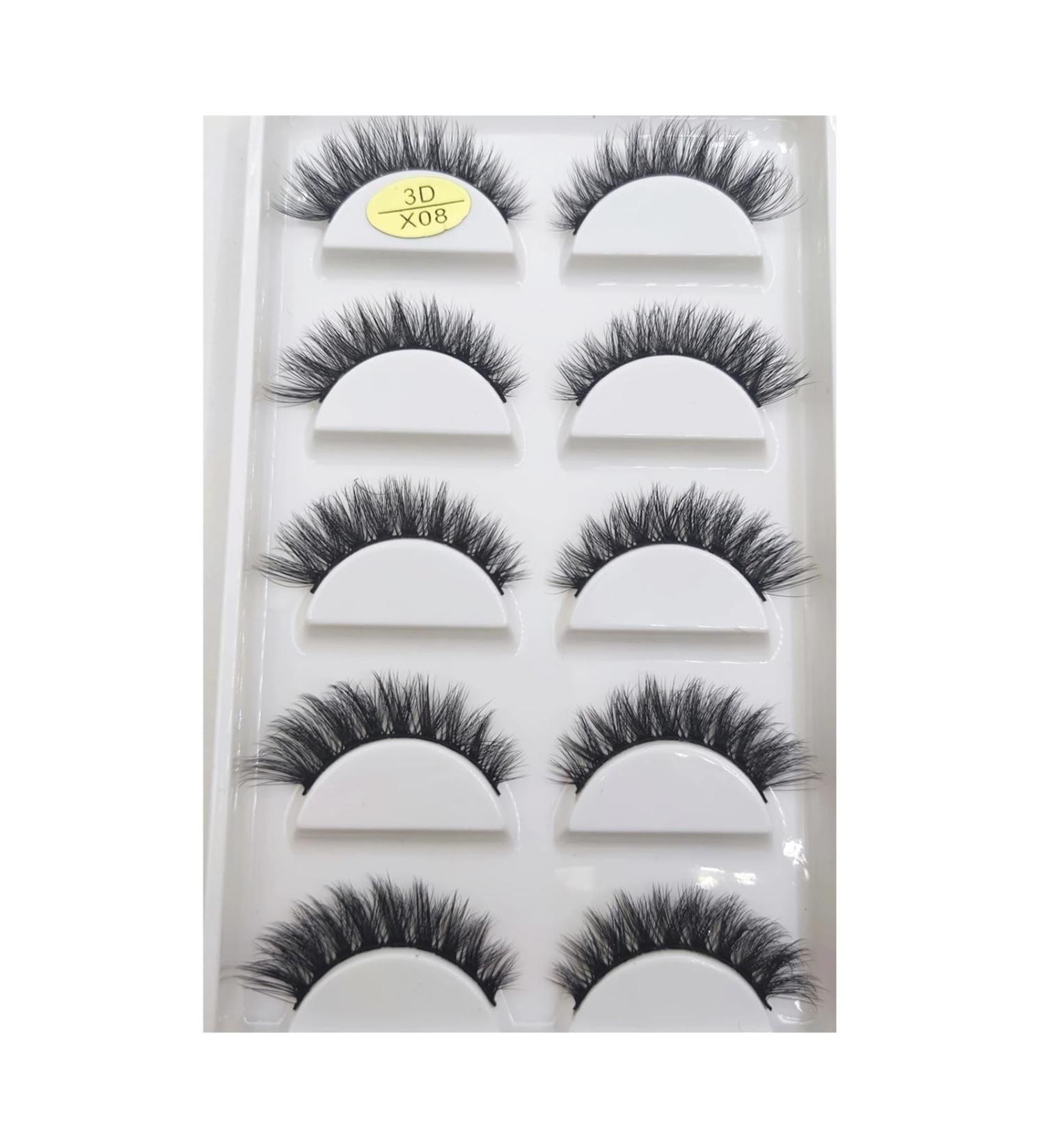 UAMOU 10/50 Boxes 37 Style 5 Pairs Natural 3D False Eyelashes Makeup Fake Eye Lashes Faux Cils Make Up Beauty Maquillaje Cheerfully (Color : 5Pairs X08 Size : 25 Boxes 125 Pairs) - Buy Online on GoSupps.com