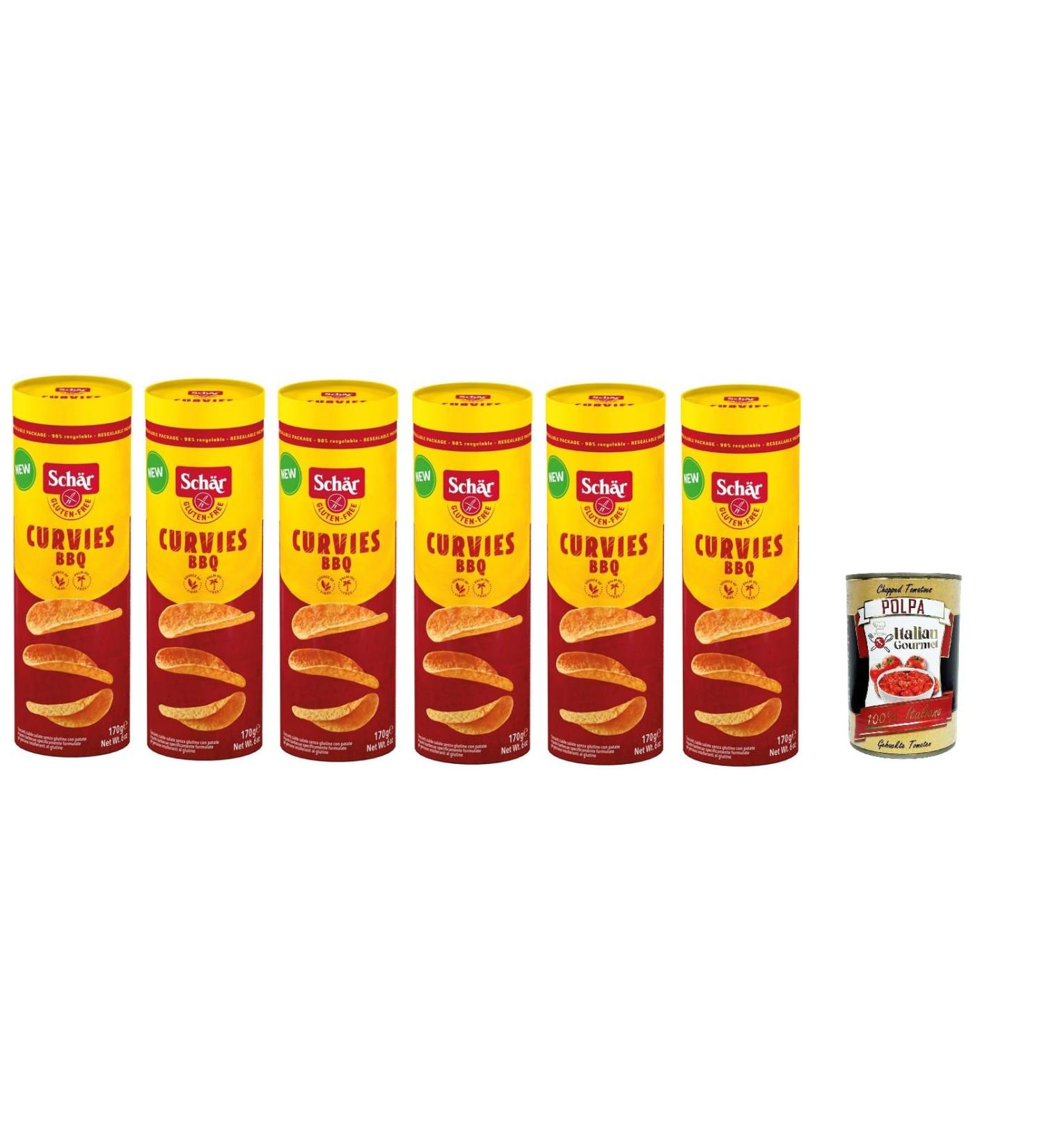  Italian Gourmet E.R. Dr. A.S. Schar Curvies Gluten Free BBQ Chips 170g + Italian Gourmet Pomegranate Chips 400g Box of - Buy Online on GoSupps.com