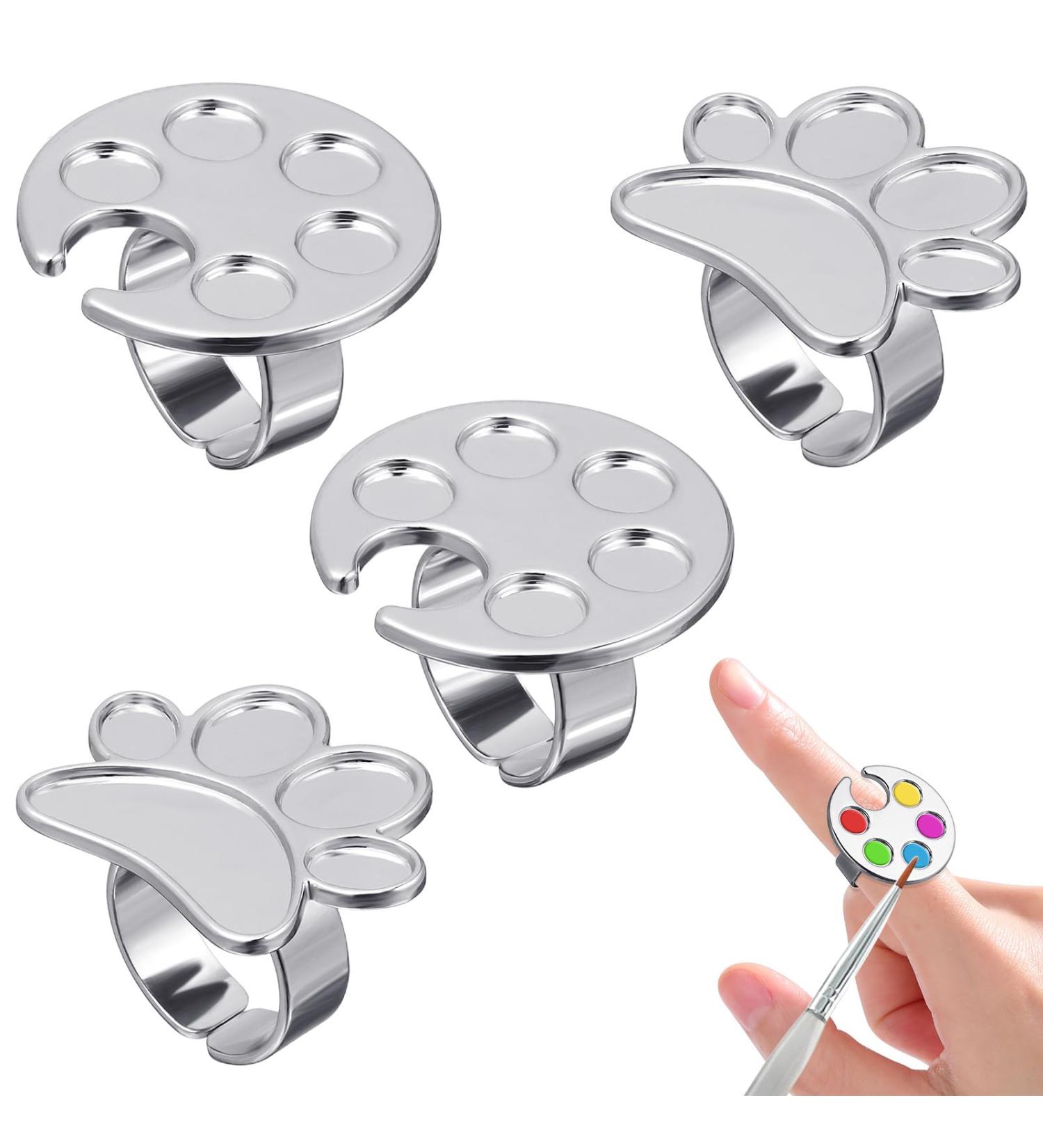 GALPADA Palette Annulaire 4 Pi ces pour Vernis Ongles Supports Argent s Accessoires Nail Art Ongles Professionnels et Amateurs - Buy Online on GoSupps.com