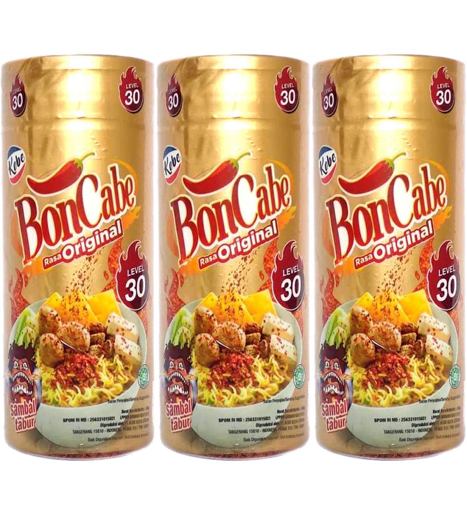 Kobe Bon Cabe Sambal Tabur Level 30 - 40g (Pack of 3) | Spicy Chili Flakes | Boncabe - Buy Online on GoSupps.com