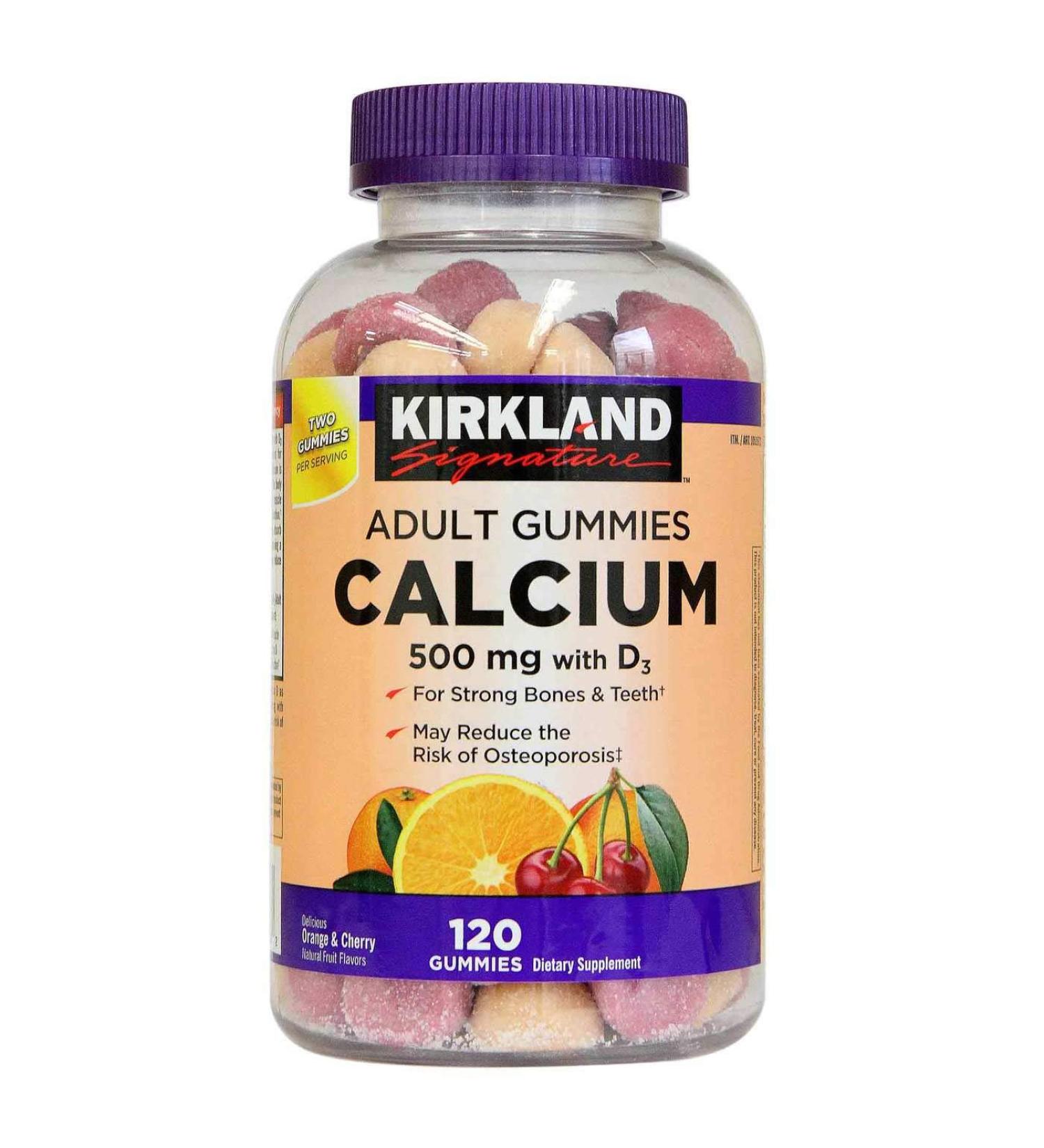 Kirkland Signature Chewable Calcium & Vitamin D3 Gummies 120ct - 1 Bottle - Buy Online on GoSupps.com