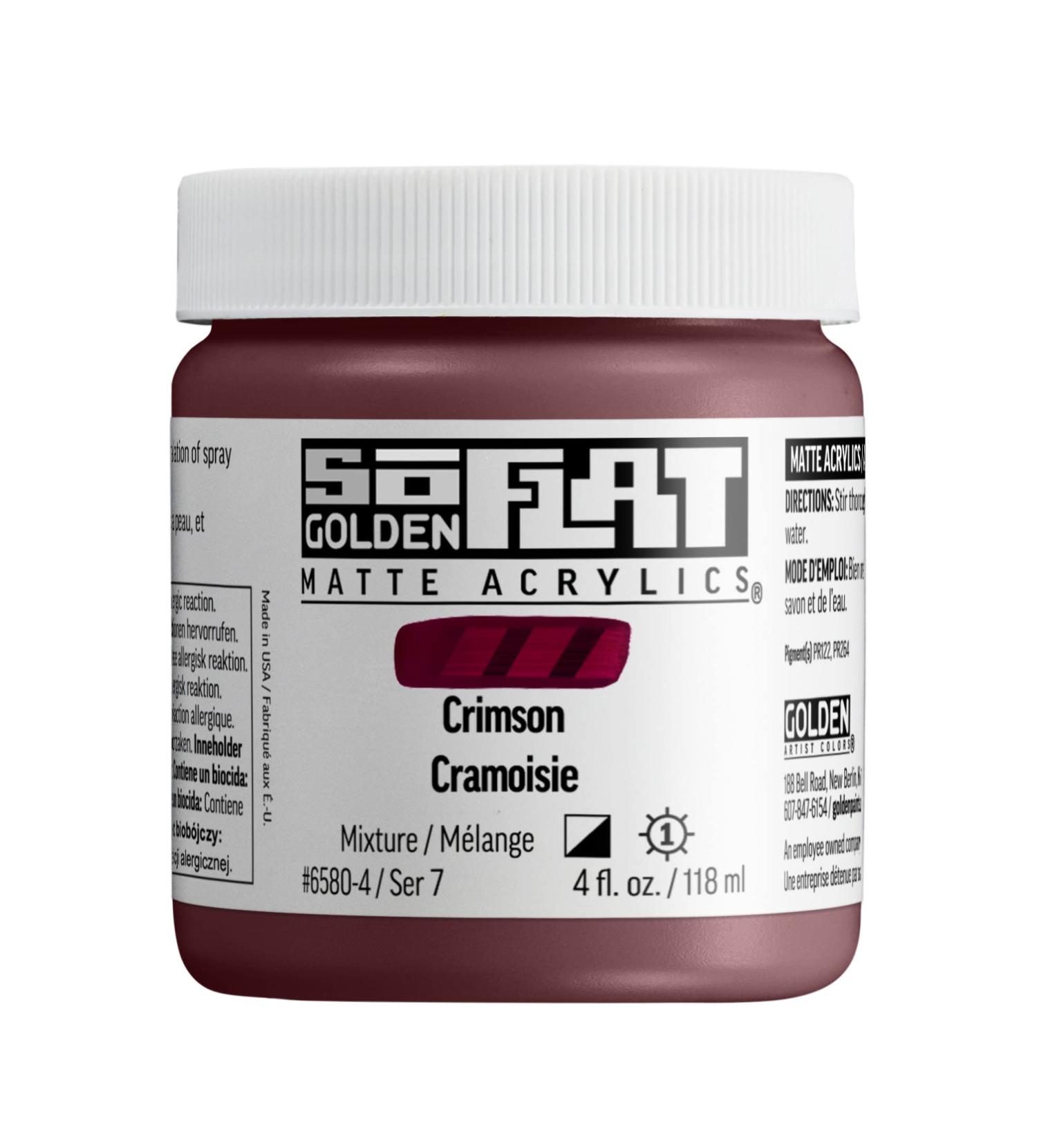 Golden : SoFlat : Matte Acrylic Paint : 118ml : Crimson - Buy Online on GoSupps.com
