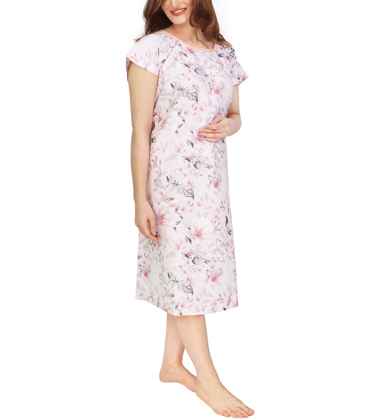 NY Threads Hospital Gown - Soft & Stylish Patient Gown (Small-Medium) White Rose Pink - Buy Online on GoSupps.com