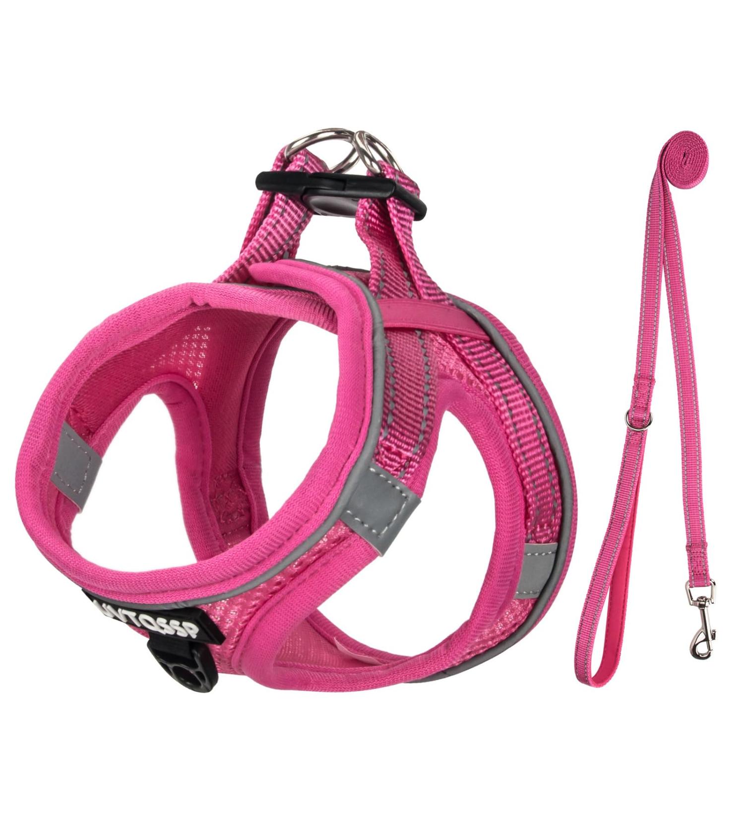 Buy Medium Rose Padded Dog Harness for Small Dogs - Comfortable Puppy Harness for Ultimate Control - Buy Online on GoSupps.com