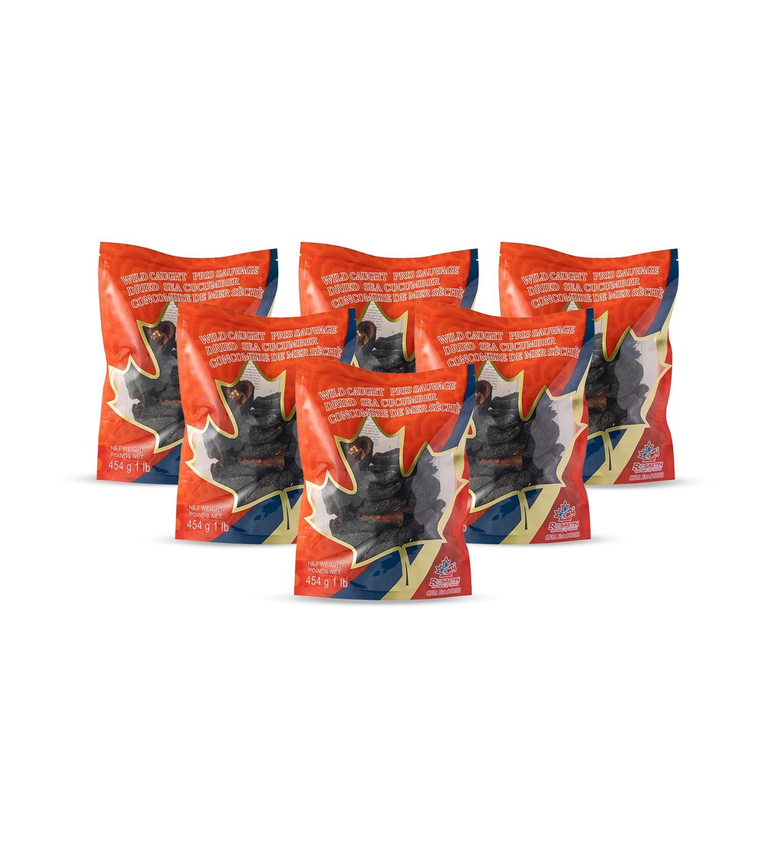 Rosalyn Premium Deep Sea Atlantic Canada Wild Caught Sea Cucumber Dried ( ) | Canadian Food Inspection Agency Certified | Butterfly Cut - 454 Grams 8Years(Pack of 6) 454g(Pack of 6) - Buy Online on GoSupps.com