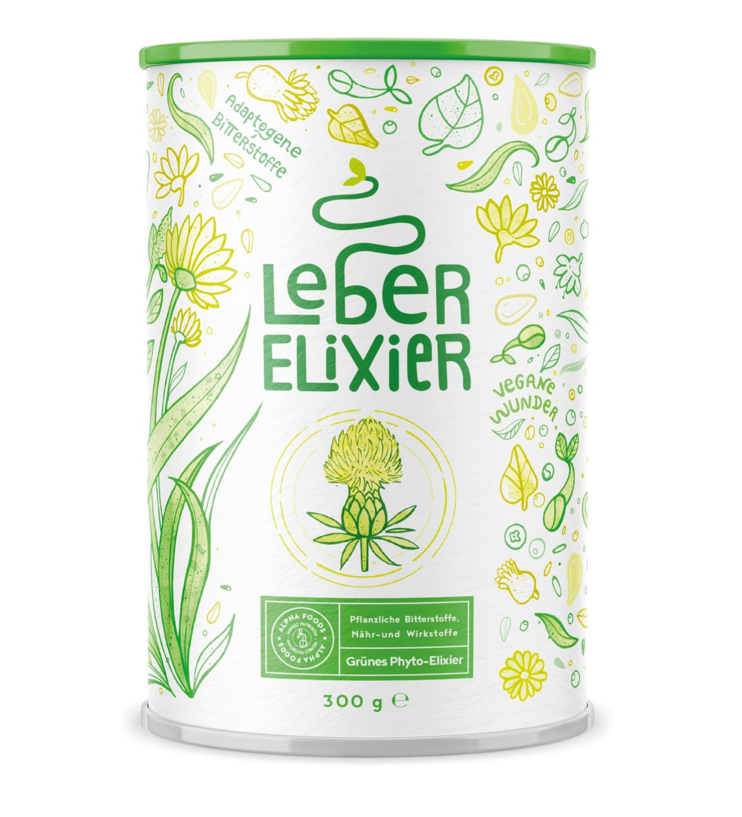 Alpha Foods Liver Complex Elixir | Nutrient-Rich Superfood with Wheat Grass Spirulina & Ashwagandha for Optimal Detox & Health - Buy Online on GoSupps.com