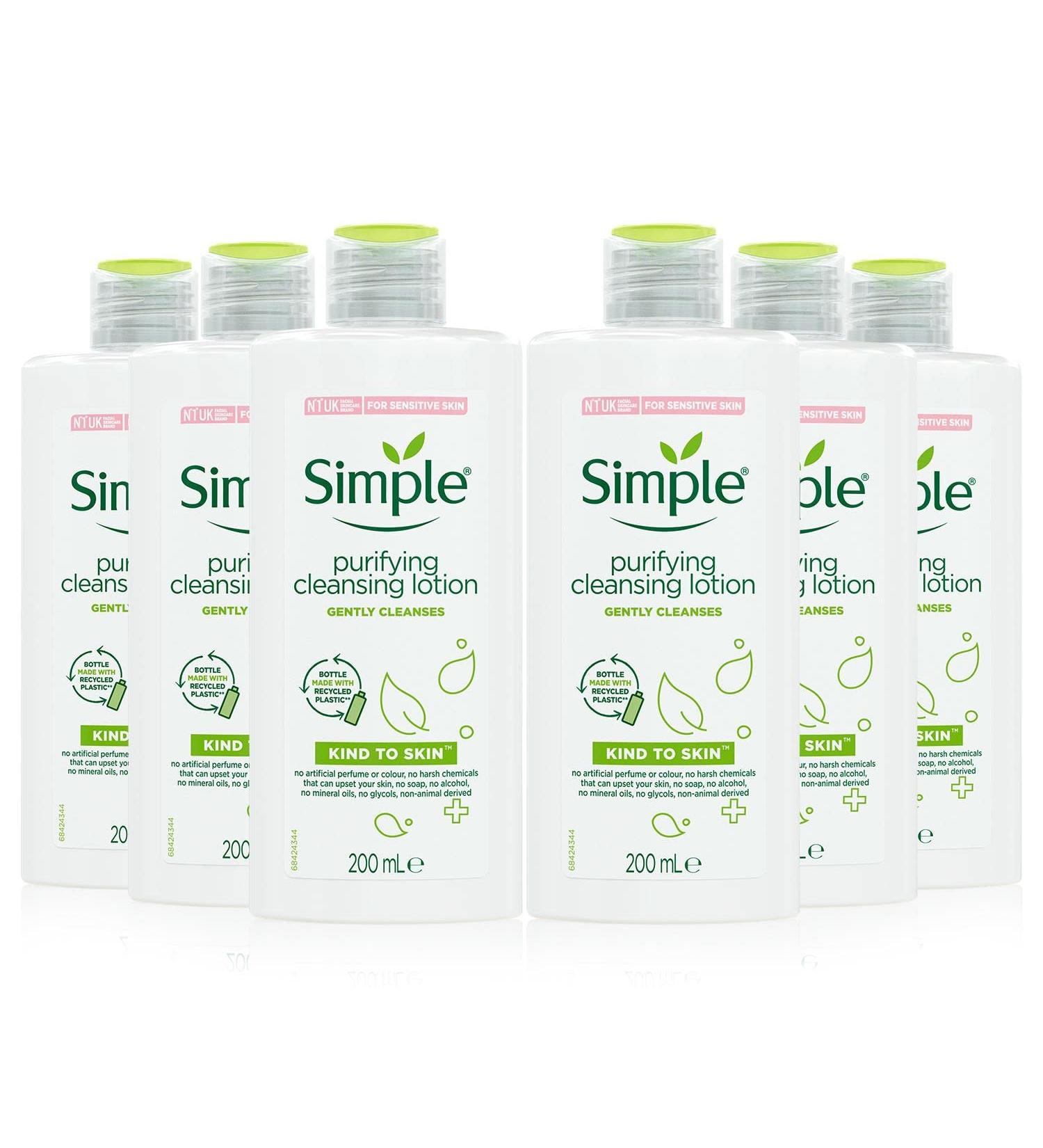  Simple Simple Kind to Skin Set of 6 Purifying Cleansing Lotions 200ml - Buy Online on GoSupps.com