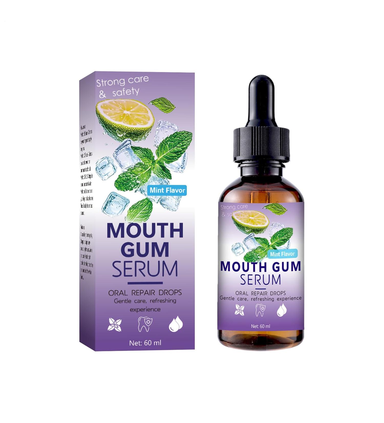 Hjatirace Mouth Gum S rum Long Lasting Freshness 60ml Gum Restore Drops Breath Fresheners Mouth and Bad Breath Relief for Adults Seniors Teens Women Men - Buy Online on GoSupps.com